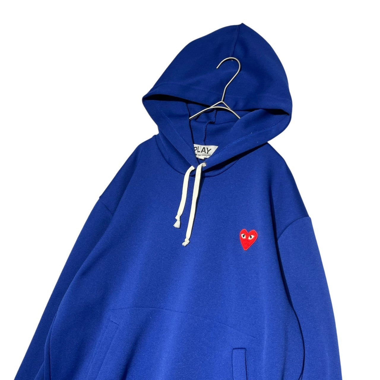 PLAY COMME des GARCONS(プレイコムデギャルソン) PLAY HOODED SWEATSHIRT RED HEART プレイ フーディ レッド ハート AZ-T174 L ブルー AD2012 プルオーバー パーカー ロゴ