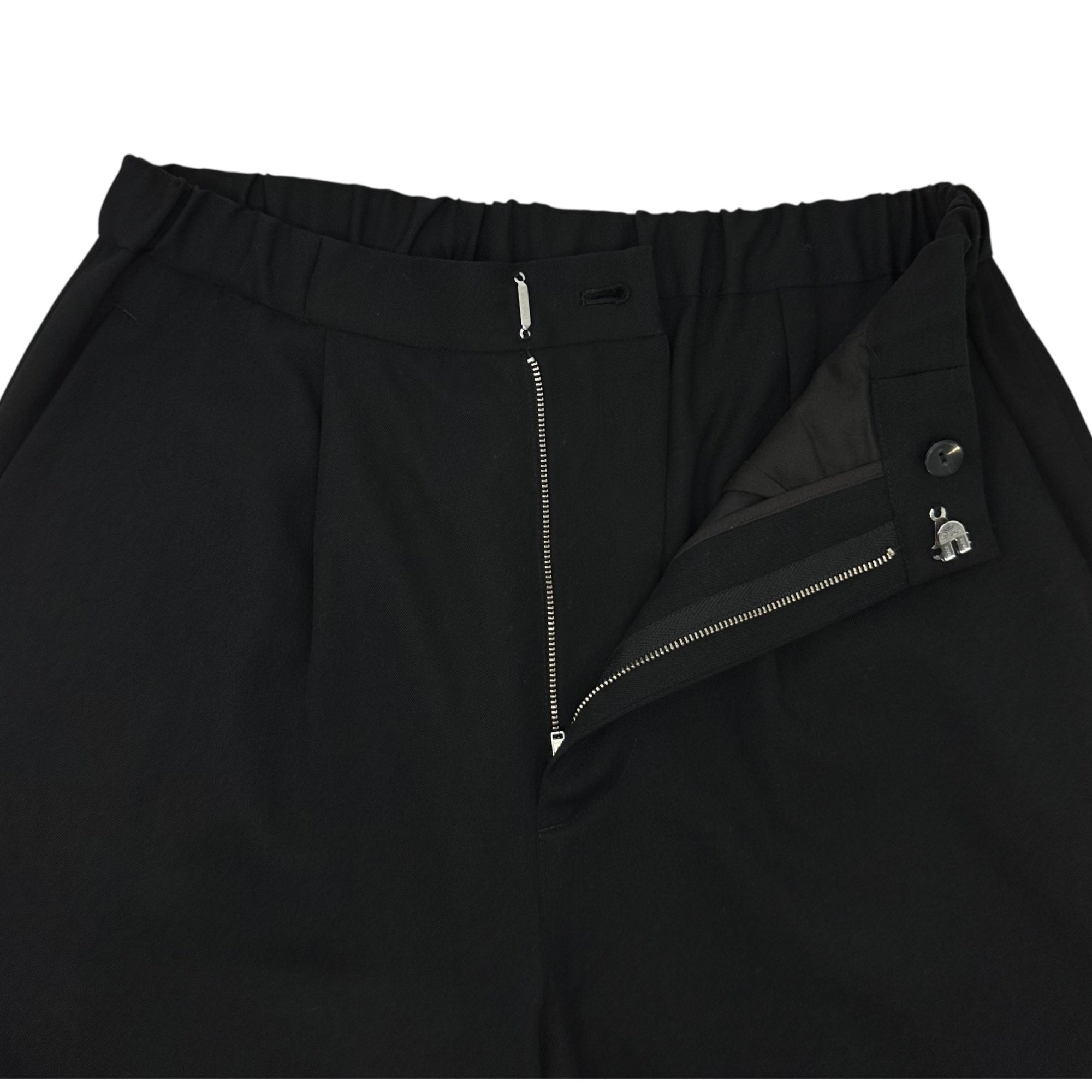 Dulcamara(ドゥルカマラ) ”YOSOIKI” SET UP よそいき ルーズ ダブル ジャケット / 1タック ルーズ テーパード パンツ セットアップ 0 ブラック スーツ 上下 ウール