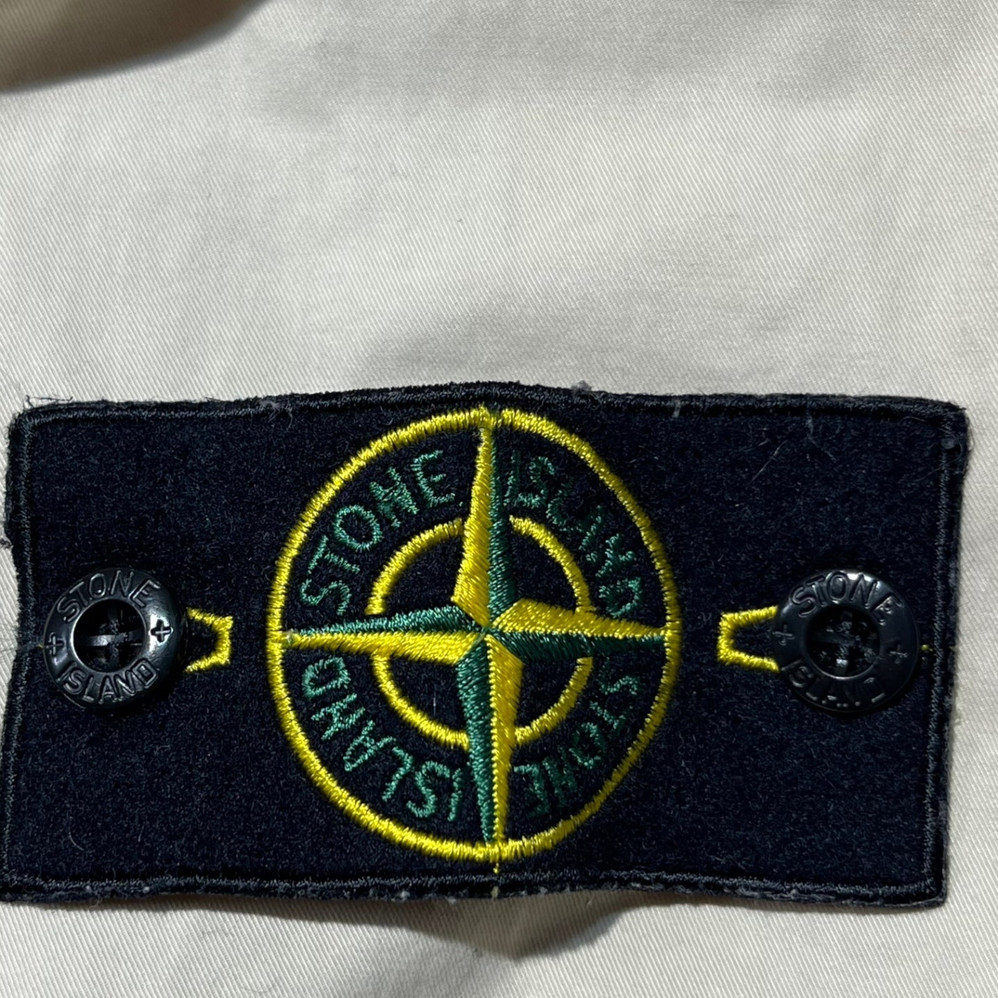 STONE ISLAND(ストーンアイランド) 20SS 2 POCKET OVERSHIRT 2ポケット オーバーシャツ ジップアップ ナイロンジャケット 721510207 S アイボリー