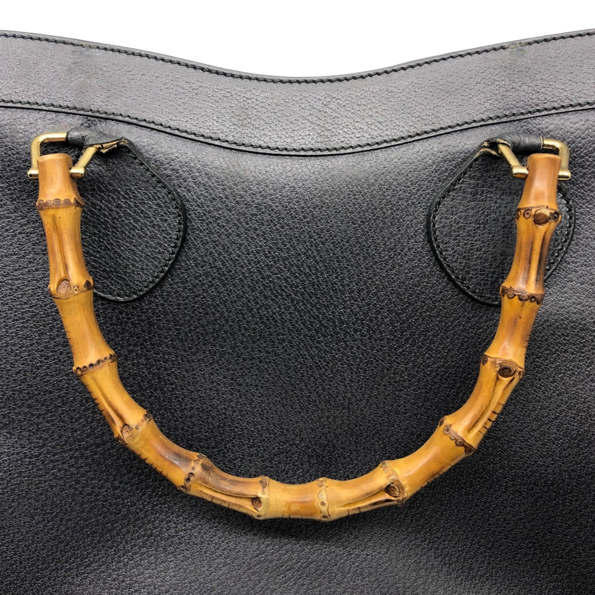 GUCCI(グッチ) OLD BOX type bamboo handbag オールド ボックスタイプ バンブー ハンド バッグ 鞄 レザー トート 002・0260 200110 ブラック