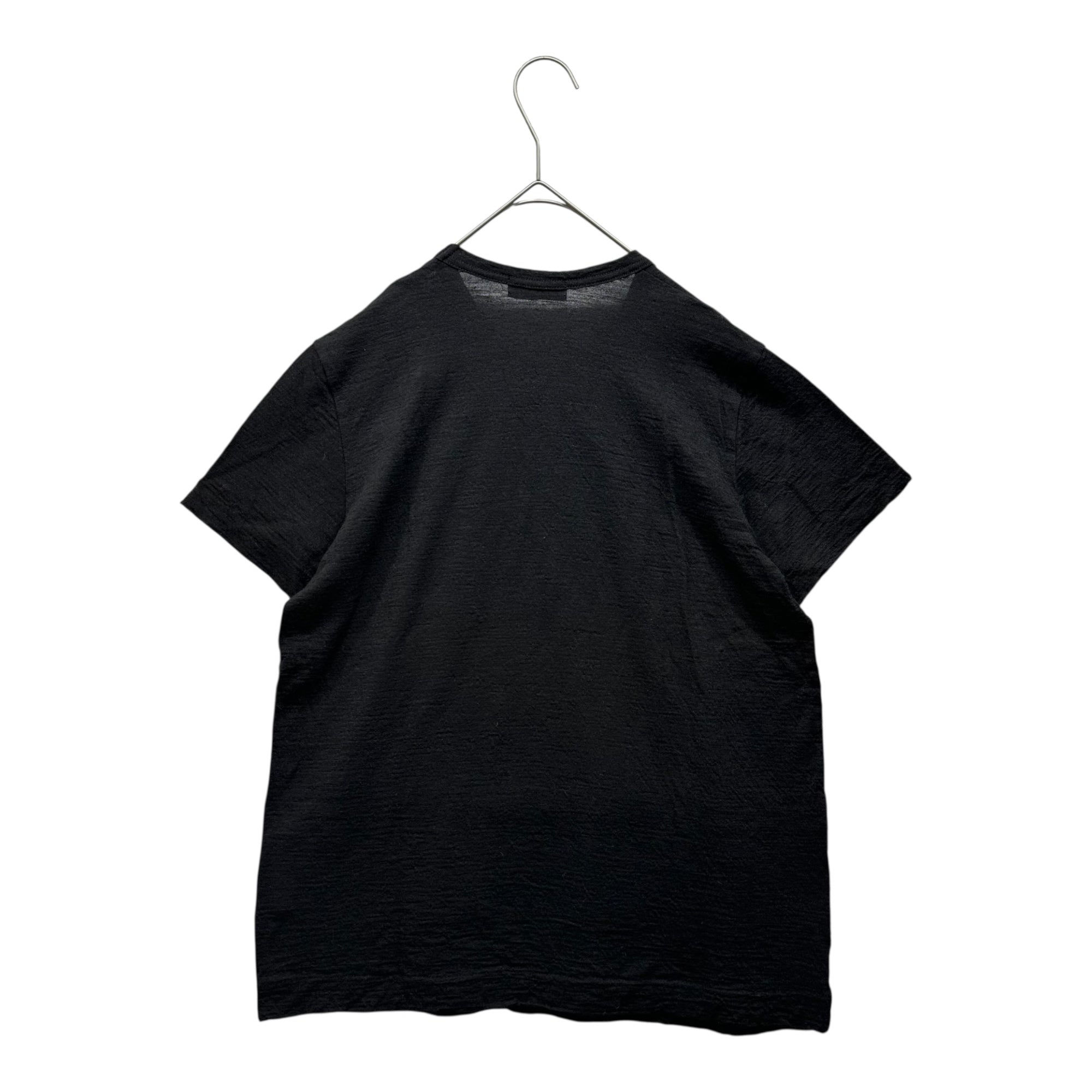 tricot COMME des GARCONS(トリココムデギャルソン) 08SS Hem Lace Trim Wool Knit Top 裾 レース 装飾 ウール カットソー TA-T007 FREE ブラック×ホワイト AD2007 後染め