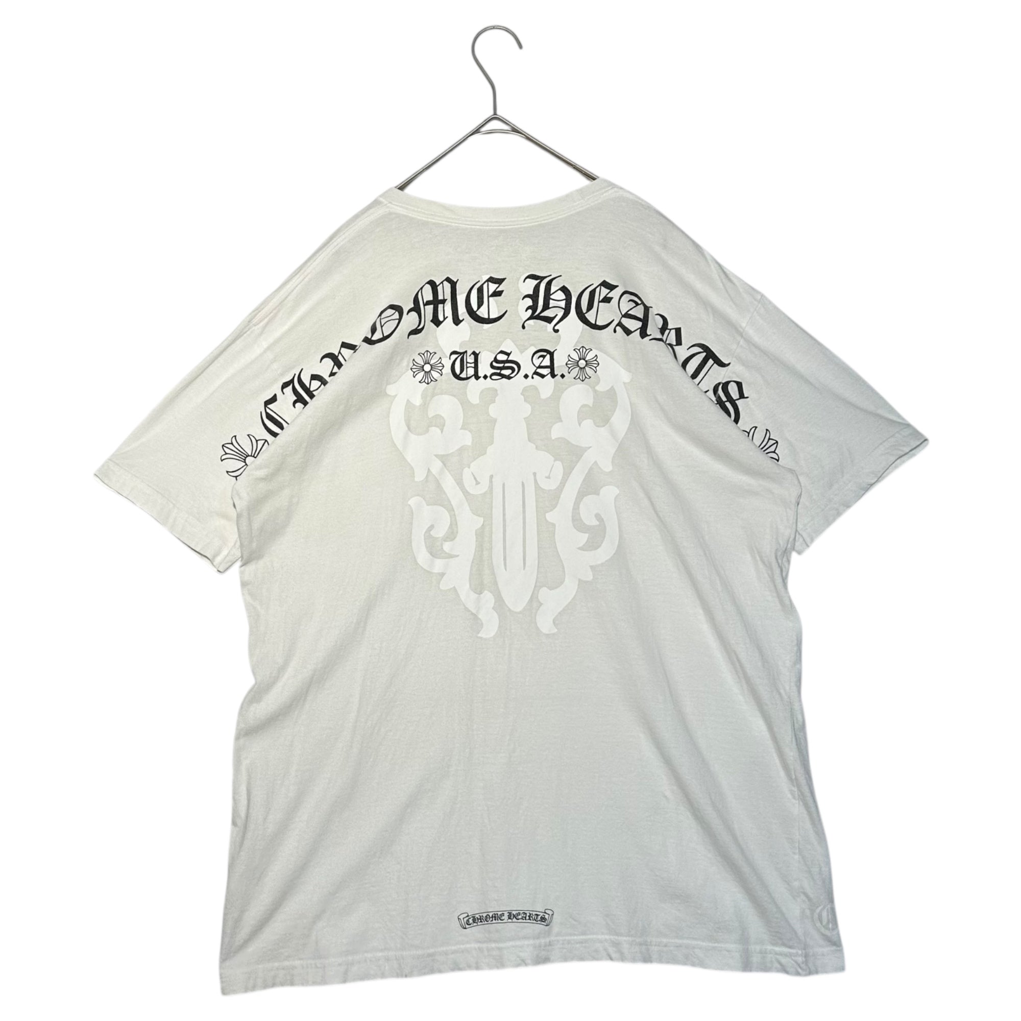 CHROME HEARTS(クロムハーツ) CH Cross Vine Dagger Print S/S T-shirt 2212-304-0749 XL ホワイト クロムハーツジャパンタグ