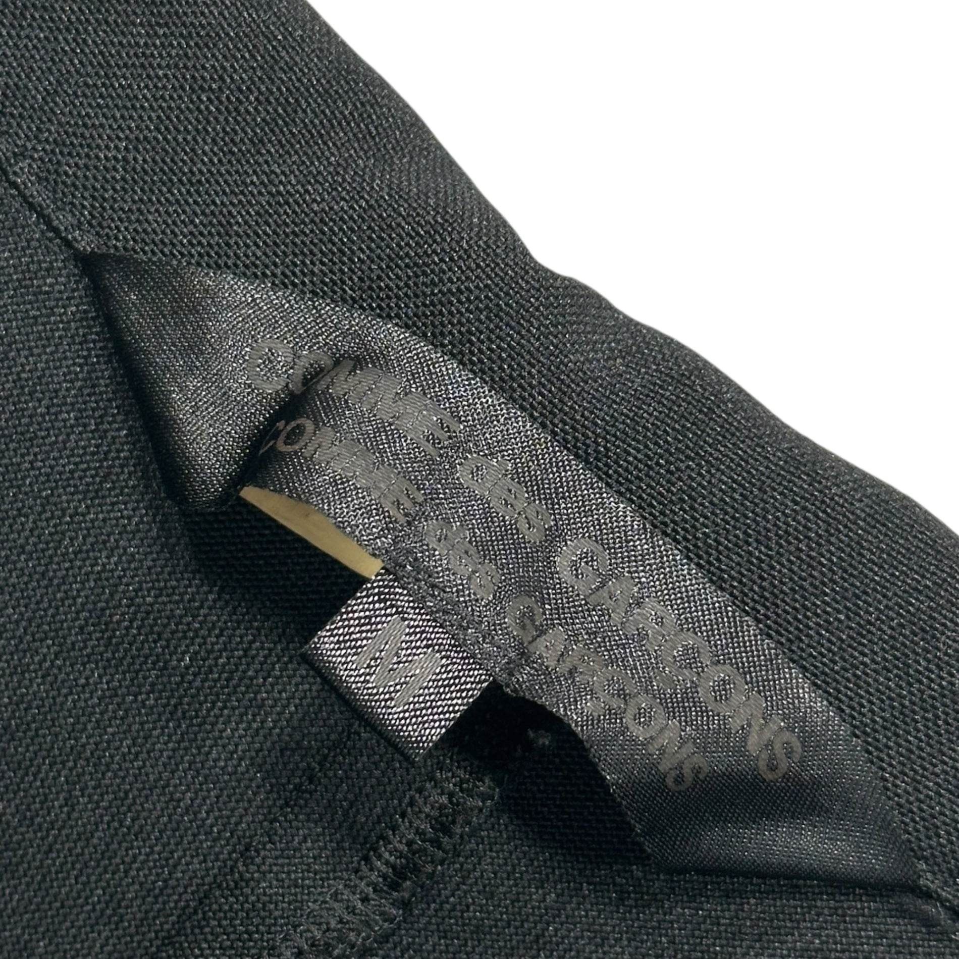 COMME des GARCONS COMME des GARCONS(コムデギャルソンコムデギャルソン) 20SS Product-dyed polyester felted side slit & hook button long shirt dress 製品染め ポリエステル 縮絨 サイド スリット ＆ フックボタン ロング シャツ ワンピース RE-O015 M ブラック AD2019