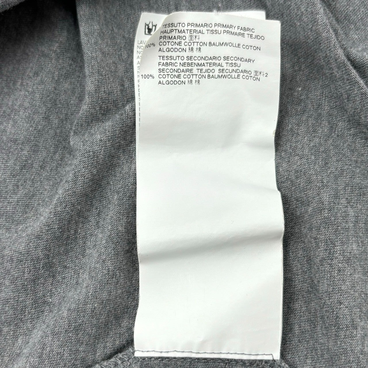 MAISON MARGIELA(メゾンマルジェラ) 17AW Overlock T-shirt オーバーロック Tシャツ S50GC0477 S グレー インサイドアウト 半袖 無地