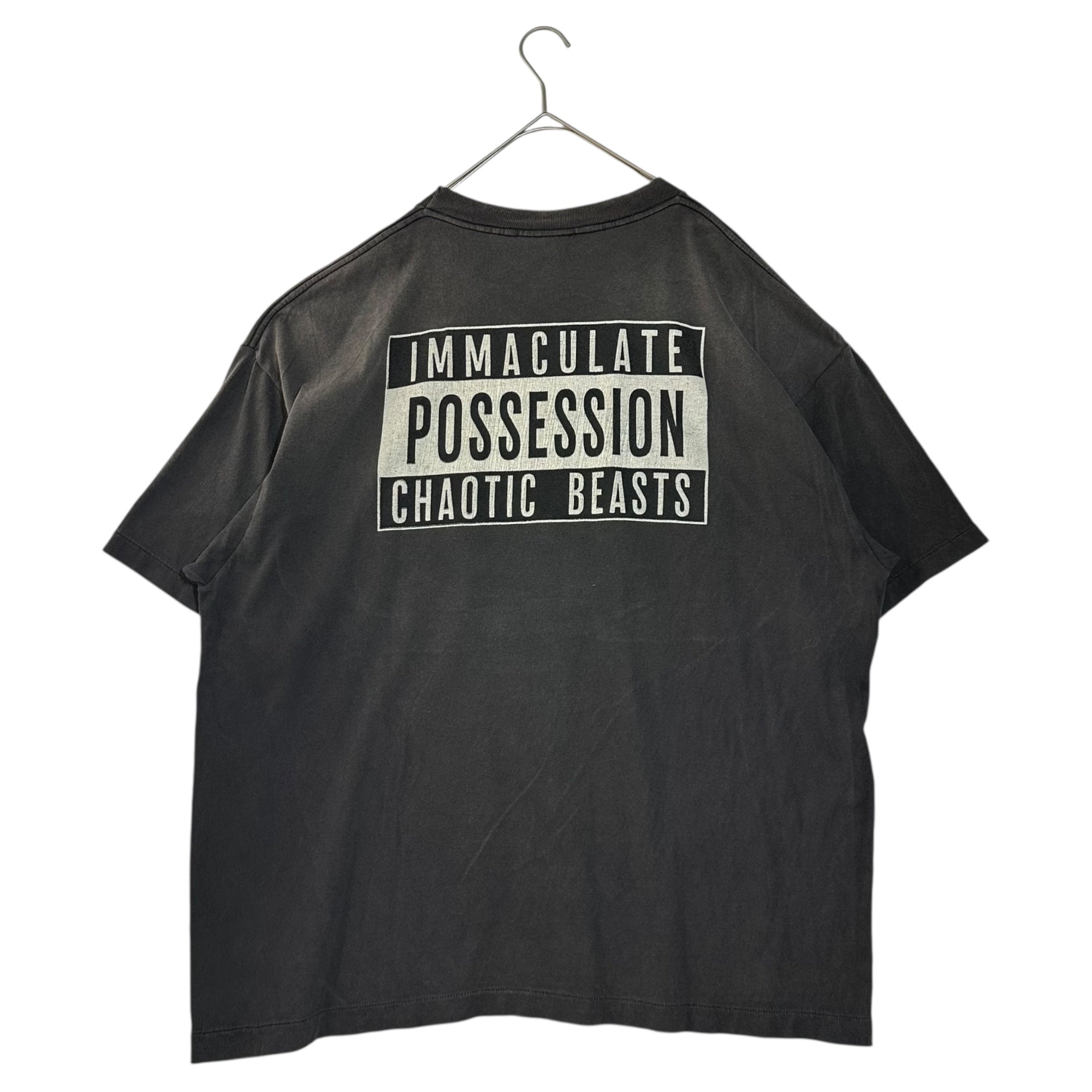 SAINT MICHAEL(セントマイケル) 24AW × Cactus Plant Flea Market CP_SS TEE/ SMILE / BLACK  スマイル プリント Tシャツ SM-YS1-0000-C01 XXL ブラック