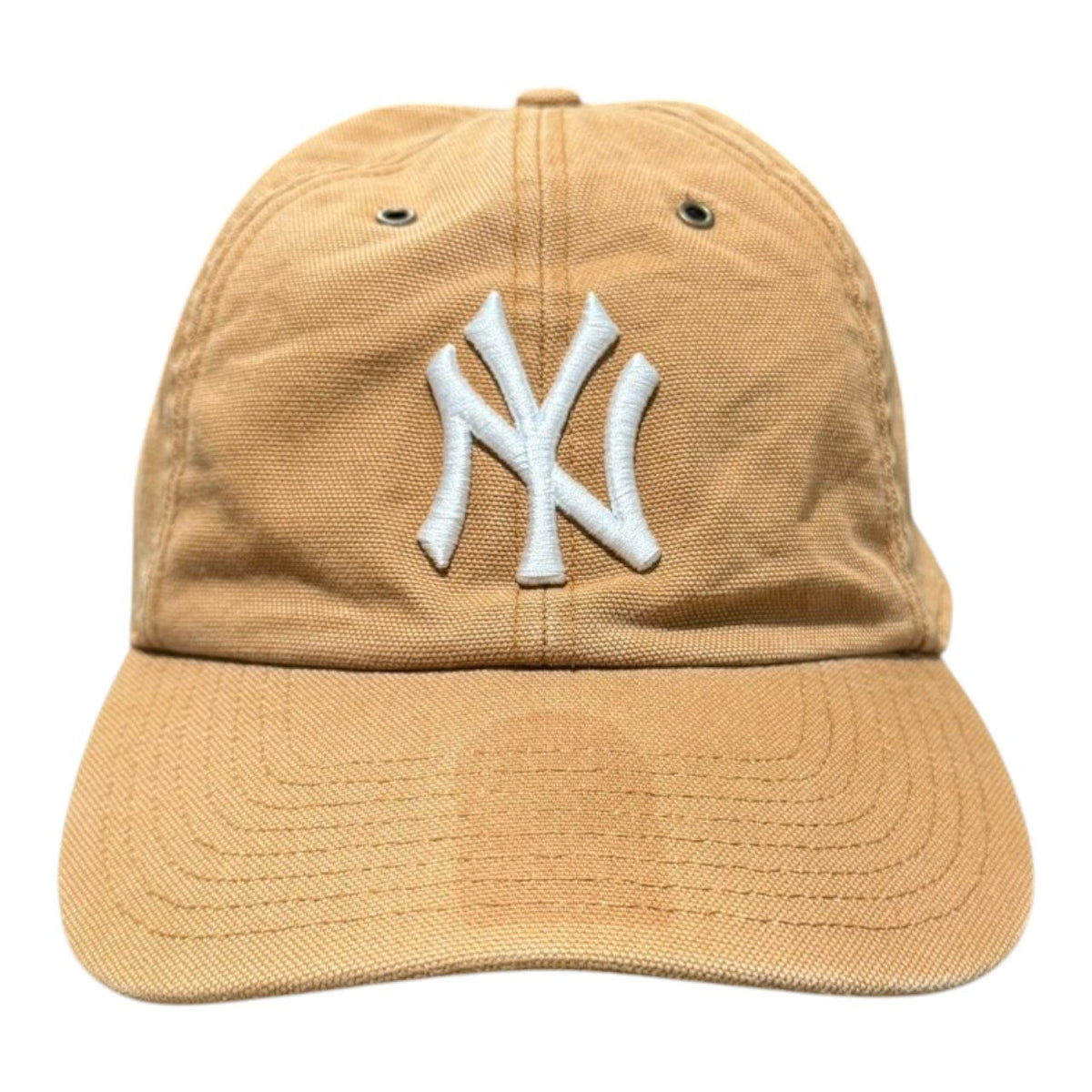 47brand × Carhartt(フォーティーセブンブランド × カーハート) 2025SS New York Yankees CAPTAIN RL Cap ヤンキース キャプテン キャップ ブラウン×ホワイト