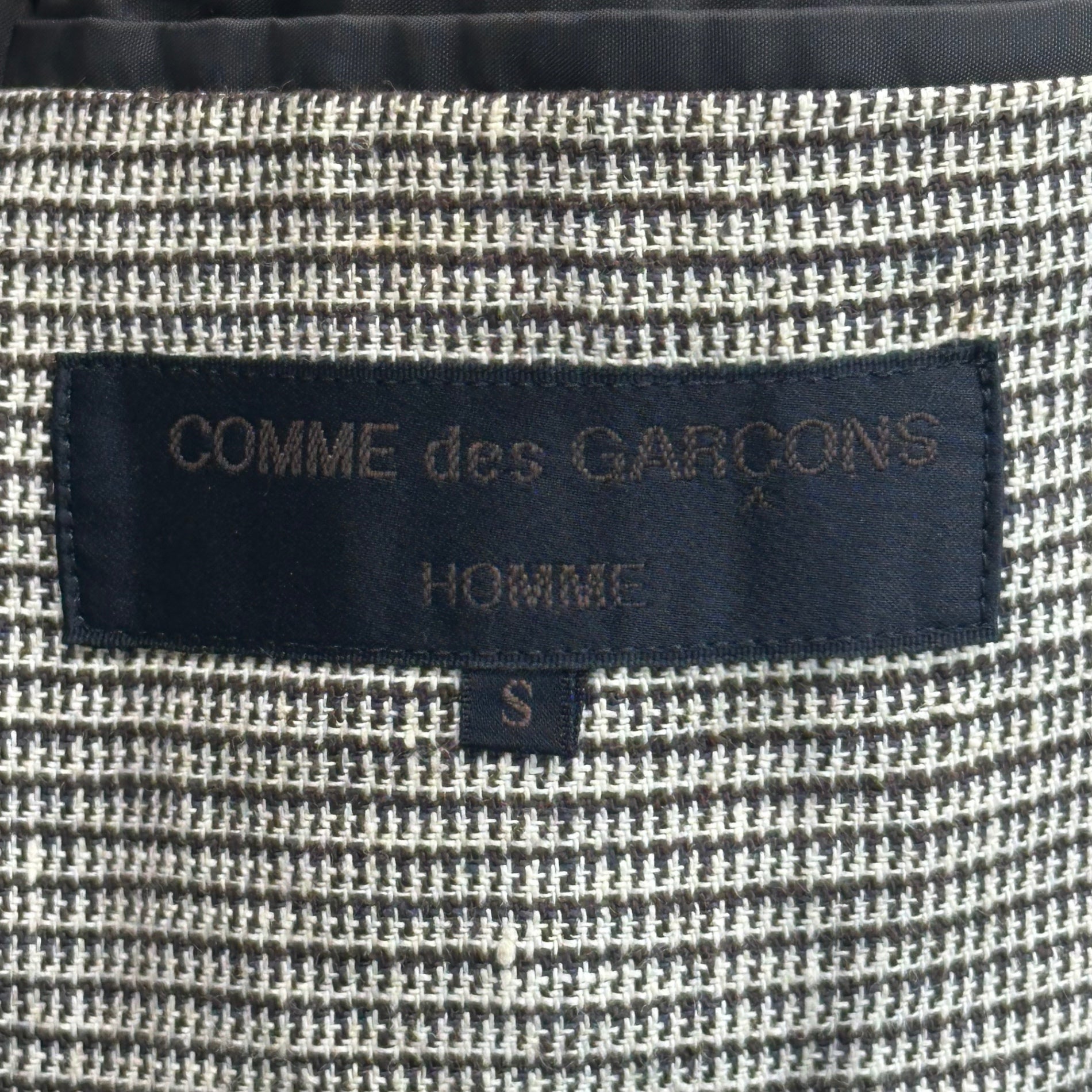 COMME des GARCONS HOMME(コムデギャルソンオム) 80's Linen 2B Tailored Jacket 本人期 リネン 2B テーラード ジャケット HJ-11049S S ベージュ×ブラウン 1980年代 川久保玲 本人期