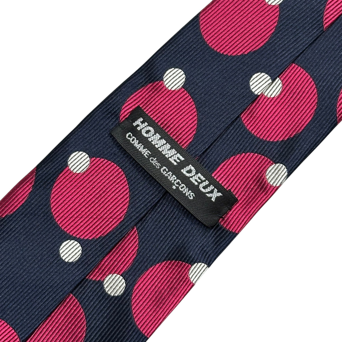 COMME des GARCONS HOMME DEUX(コムデギャルソンオムドゥ) Silk multi-color polka dot tie シルク マルチ ドット ネクタイ ネイビー×ピンク