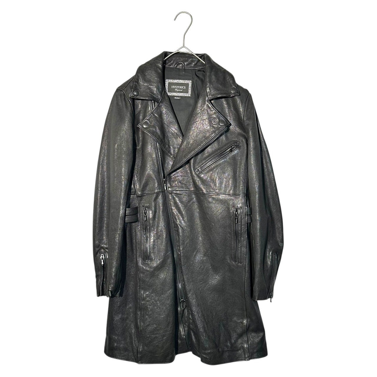 Hysterics(ヒステリックス) Goatskin leather double rider's coat 山羊革 ダブル ライダース コート 0593LC01 M ブラック 参考定価147,000円(税込)