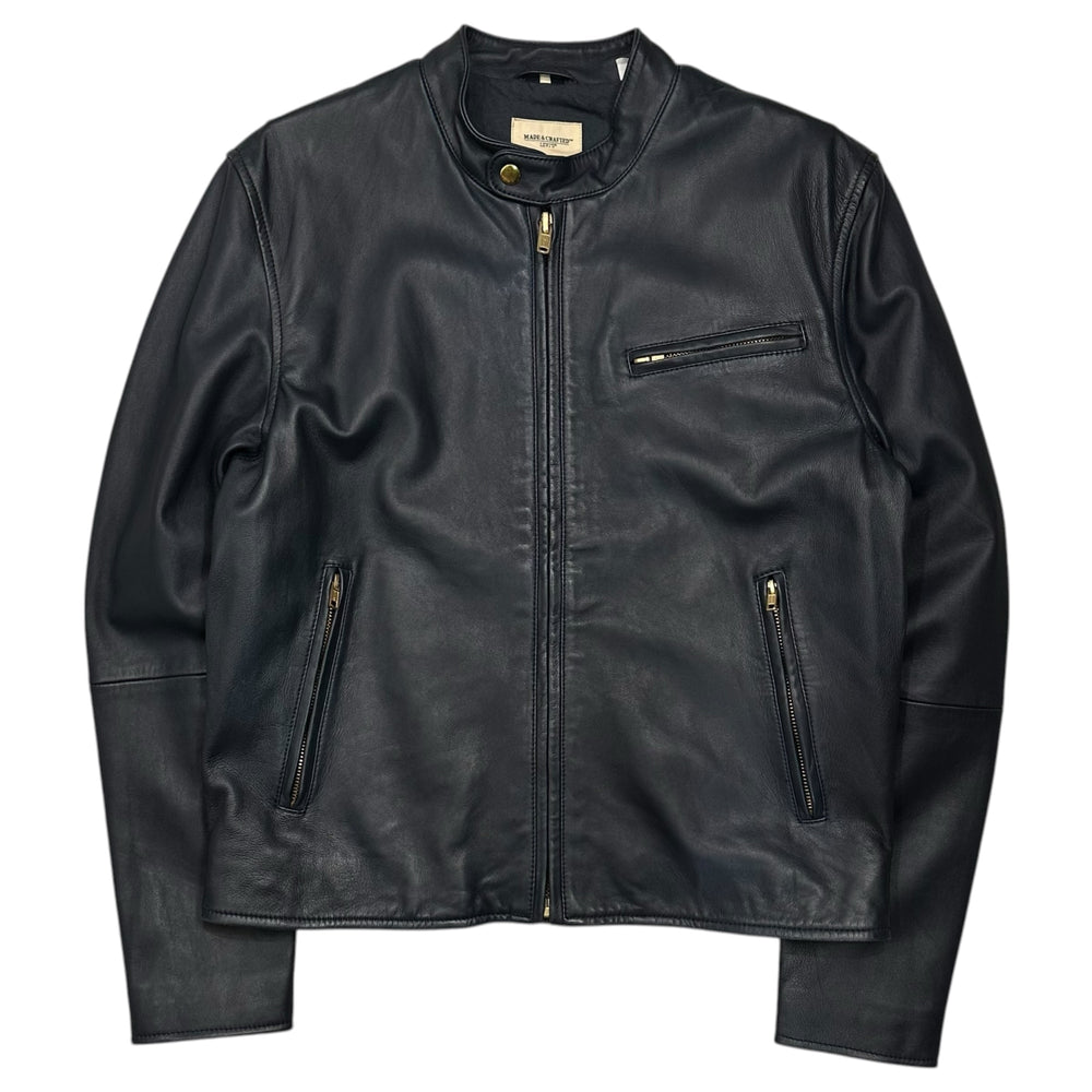 LEVI'S MADE & CRAFT(リーバイスメイド＆クラフト) Leather Biker Jacket レザー バイカー ジャケット シープハイド 17141-0001 2 ネイビー
