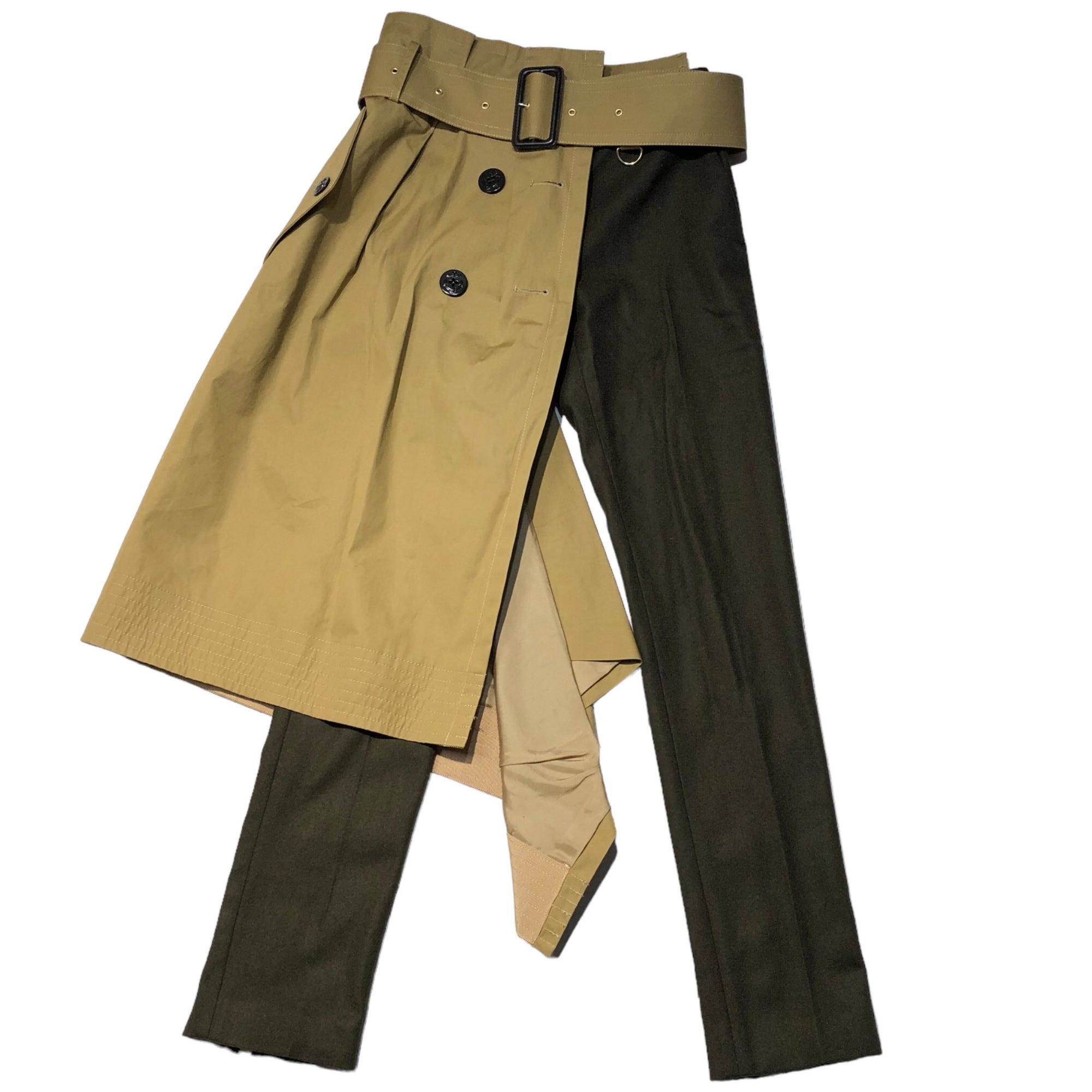 sacai(サカイ) 19AW trench docking wool slacks トレンチ ドッキング ウール スラックス 再構築 19