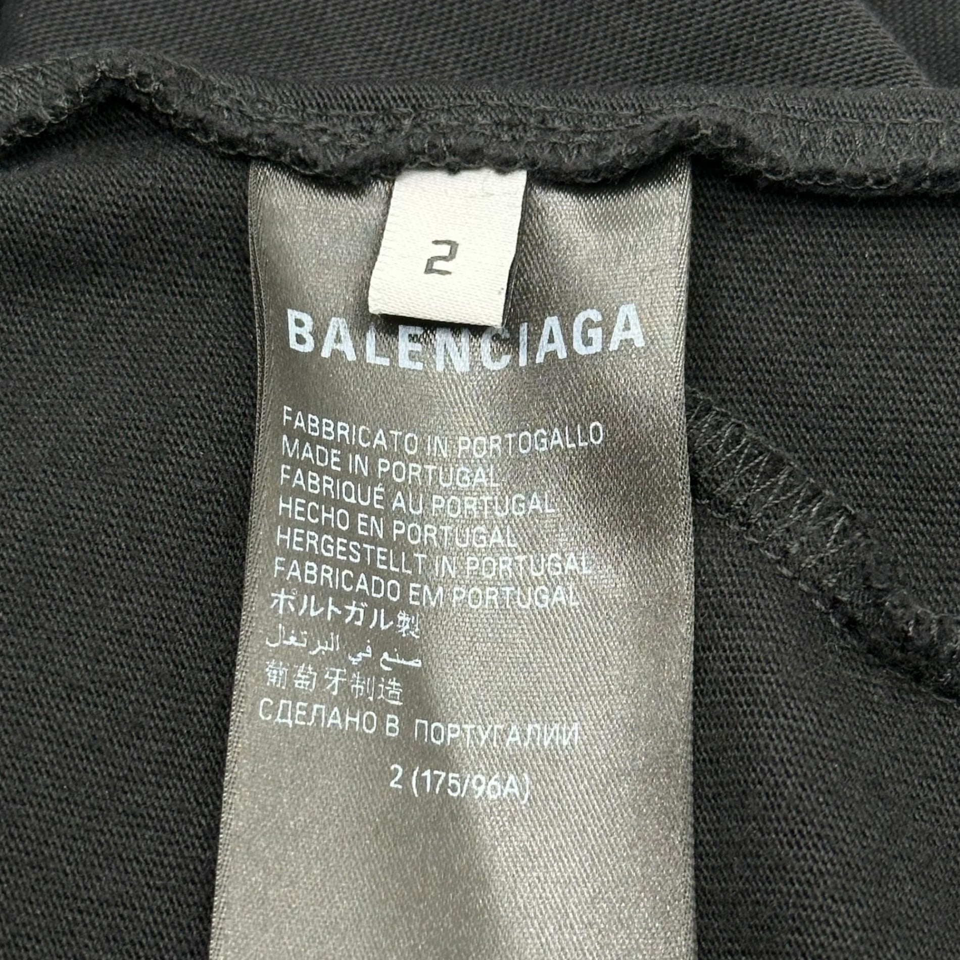 BALENCIAGA(バレンシアガ) 23SS Paris Moon Upside Down デストロイ加工 プリント オーバー サイズ Tシャツ 698811 T0VT3 2 ブラック