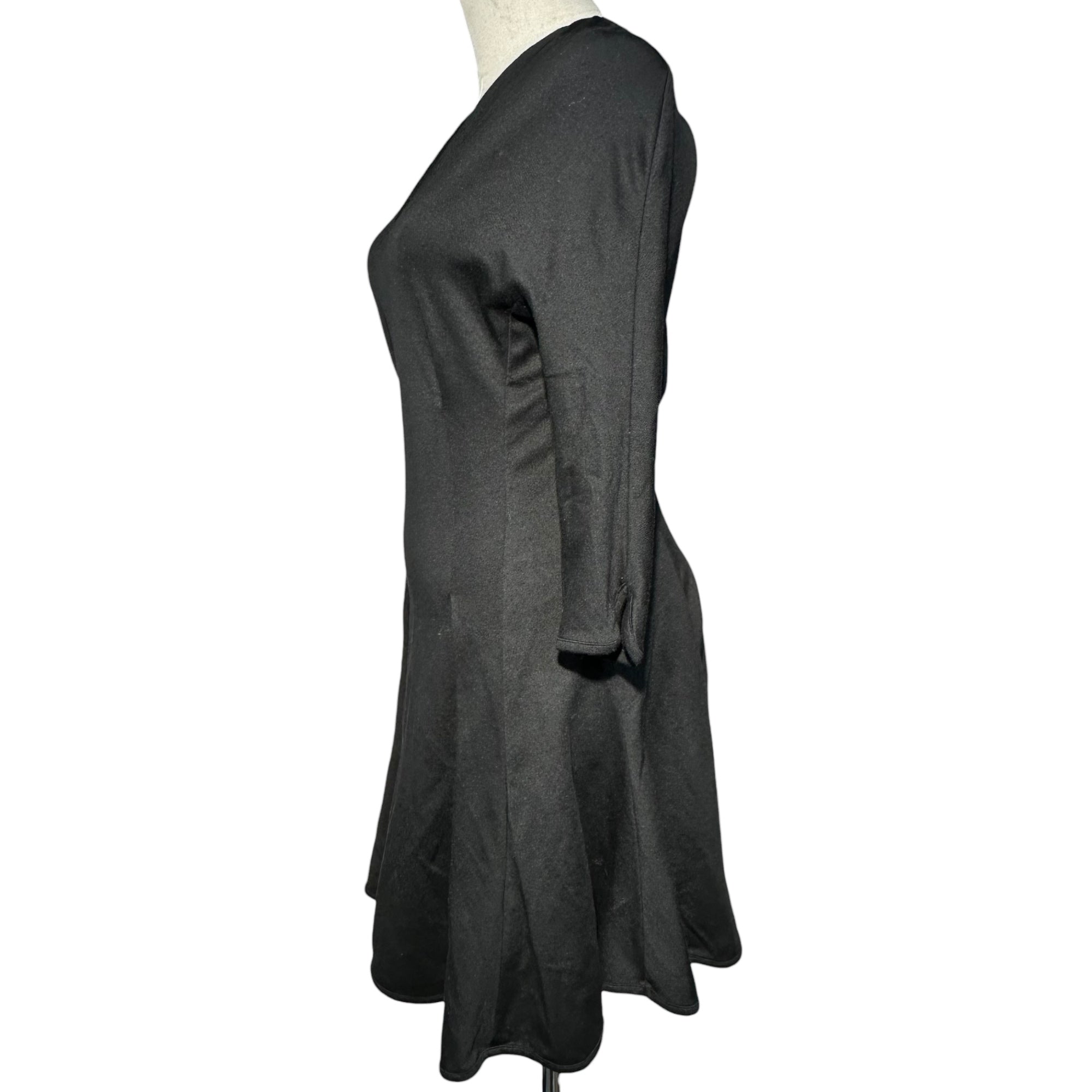 mame(マメ) 13AW V-neck Stretch Flare Mini Dress Vネック ストレッチ フレア ミニ丈 ワンピース MM13AW-JS082 1(S程度) ブラック チュニック