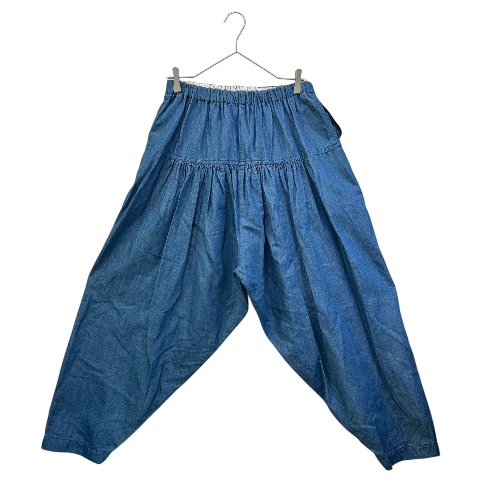 TAO(タオ) 24SS Cotton Linen Denim Washed Waist Elastic Pants コットン リネン デニム 製品洗 ウエストゴム パンツ TM-P014 FREE ライトインディゴ AD2023