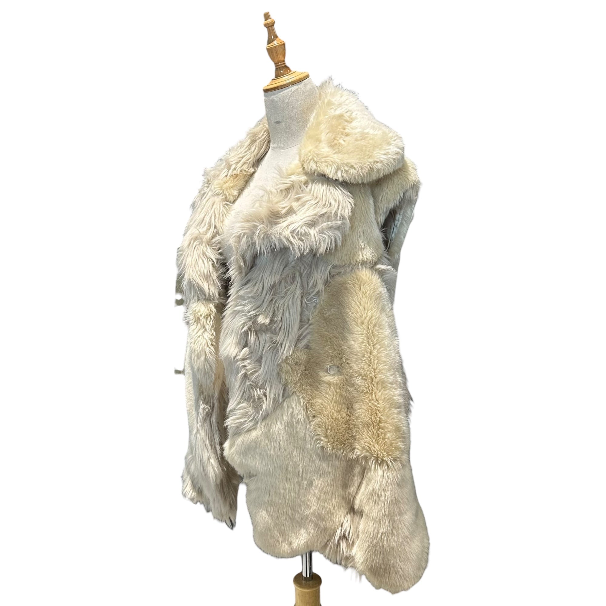 STELLA McCARTNEY(ステラマッカートニー) 18AW Faux Fur Long Vest フェイクファー ロング ベスト UP56 2018 01372 36(S程度) アイボリー エコファー