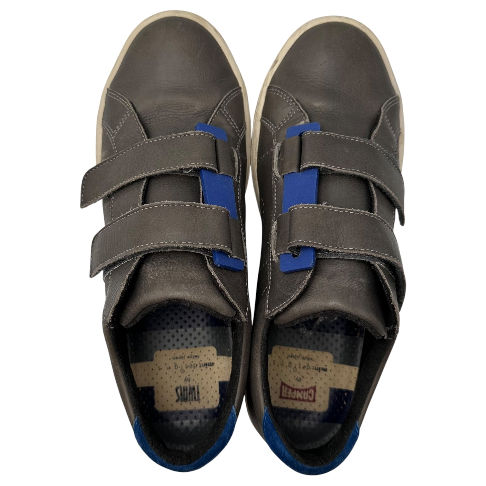 CAMPER TWINS by mintdesigns(カンペール ツインズ バイ ミントデザイン) Velcro Leather Sneakers ベルクロ レザー スニーカー 18803-001 43(27.5cm) グレー×ブルー