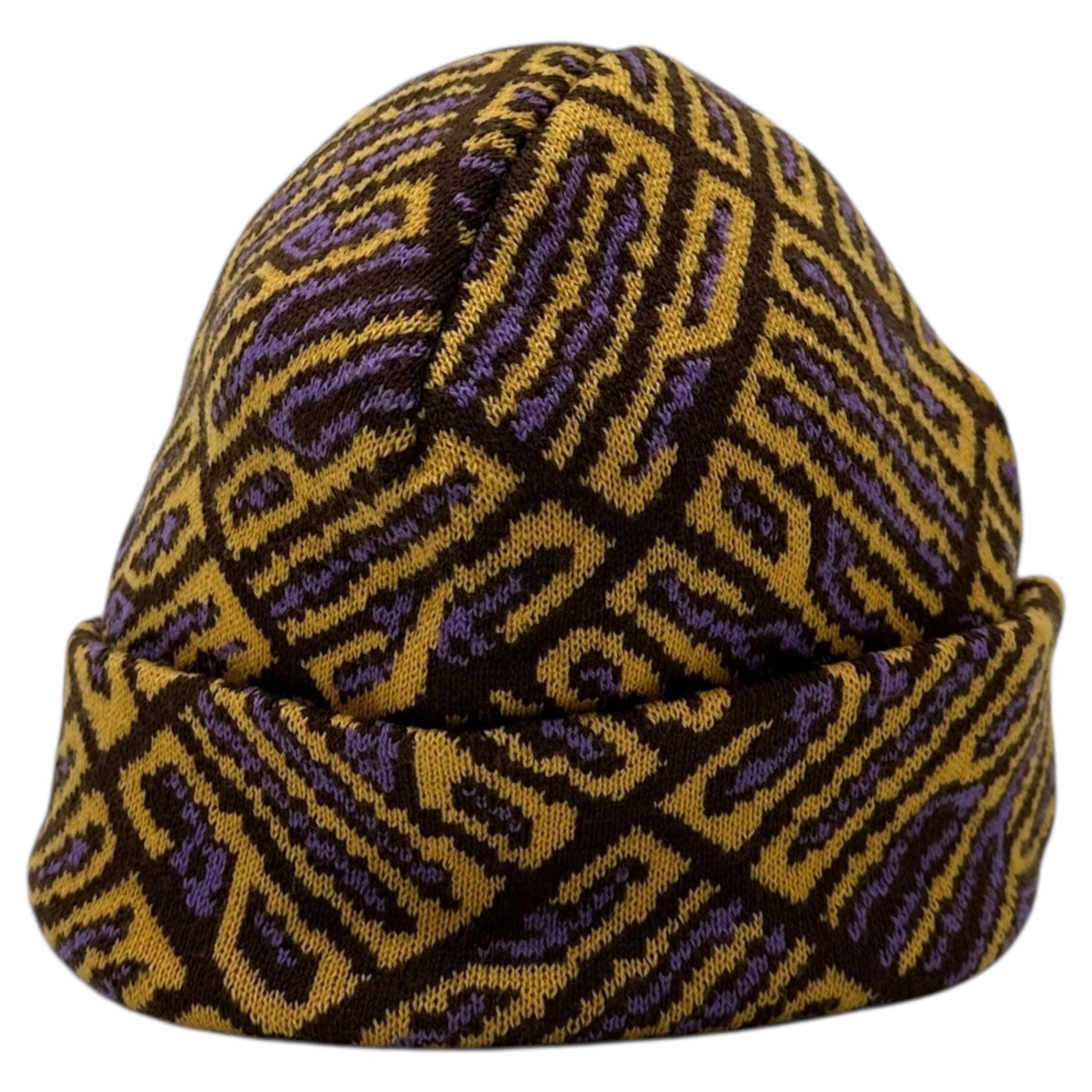 SUPREME(シュプリーム) 24AW Funk Spellout Beanie ファンク スペルアウト ビーニー イエロー×パープル 24FW ニット帽