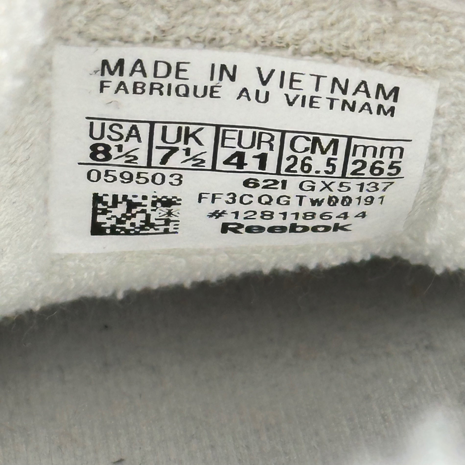 Maison Margiela × Reebok(メゾンマルジェラ × リーボック) Tabi Sneaker 足袋 ローカット スニーカー GX5137 41(26.5cm) ホワイト