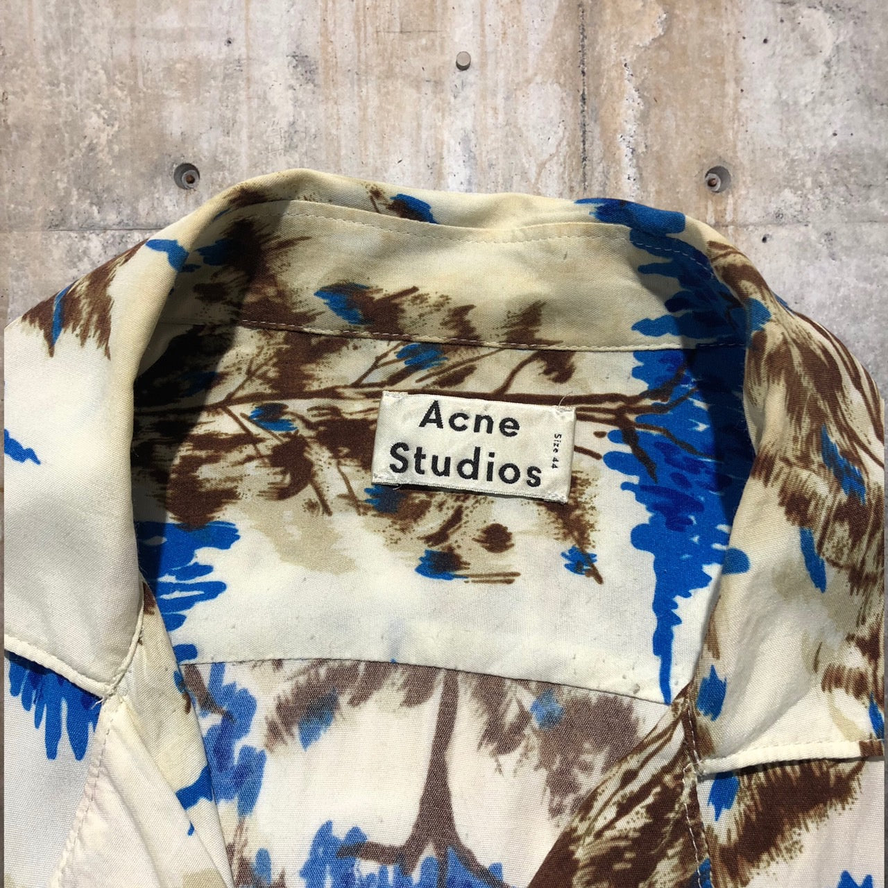 Acne Studios(アクネストゥディオズ) 19SS Simon Pine Flu Vacation Shirt/半袖シャツ  1159-343-7050 44(Mサイズ程度) ホワイト