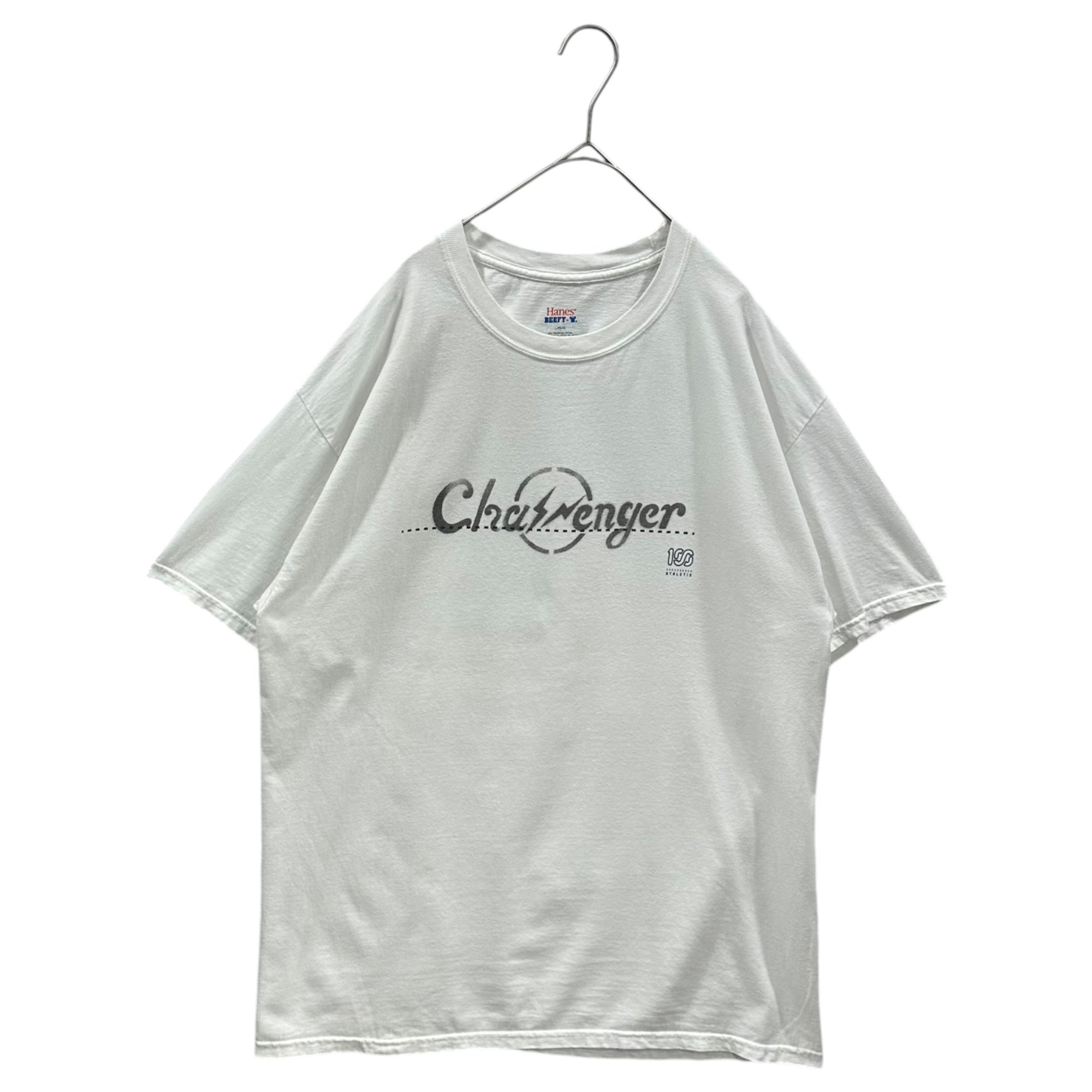 FRAGMENT DESIGN×challenger (フラグメントデザイン×チャレンジャー) Graphic print S/S T-shirt グラフィック プリント 半袖 Tシャツ L ホワイト×ブルー×グレー Hanes body