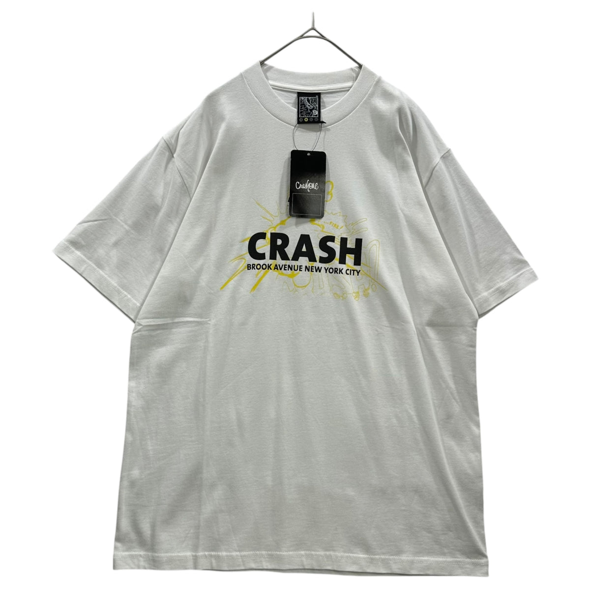 Brook Avenue(ブルックアベニュー) CRASH PRINT T-SHIRT クラッシュ プリント Tシャツ M ホワイト