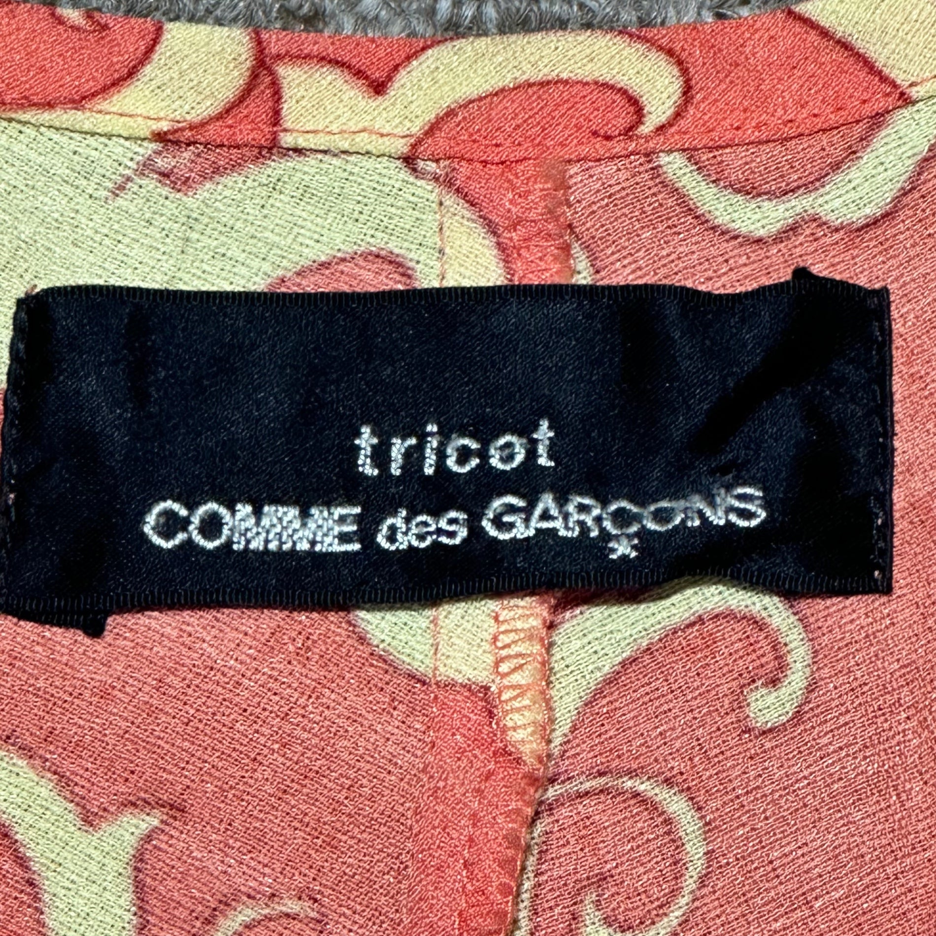 tricot COMME des GARCONS(トリココムデギャルソン) 97SS Vintage Botanical Print Blouse ヴィンテージ ボタニカル 総柄 ブラウス TB-100200 FREE ピンク×イエロー AD1996