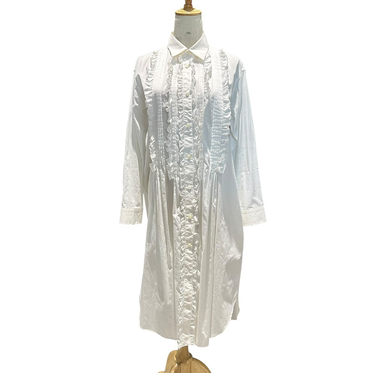 TAO(タオ) 23SS Frill Shirt Dress フリル シャツ ワンピース TK-O009