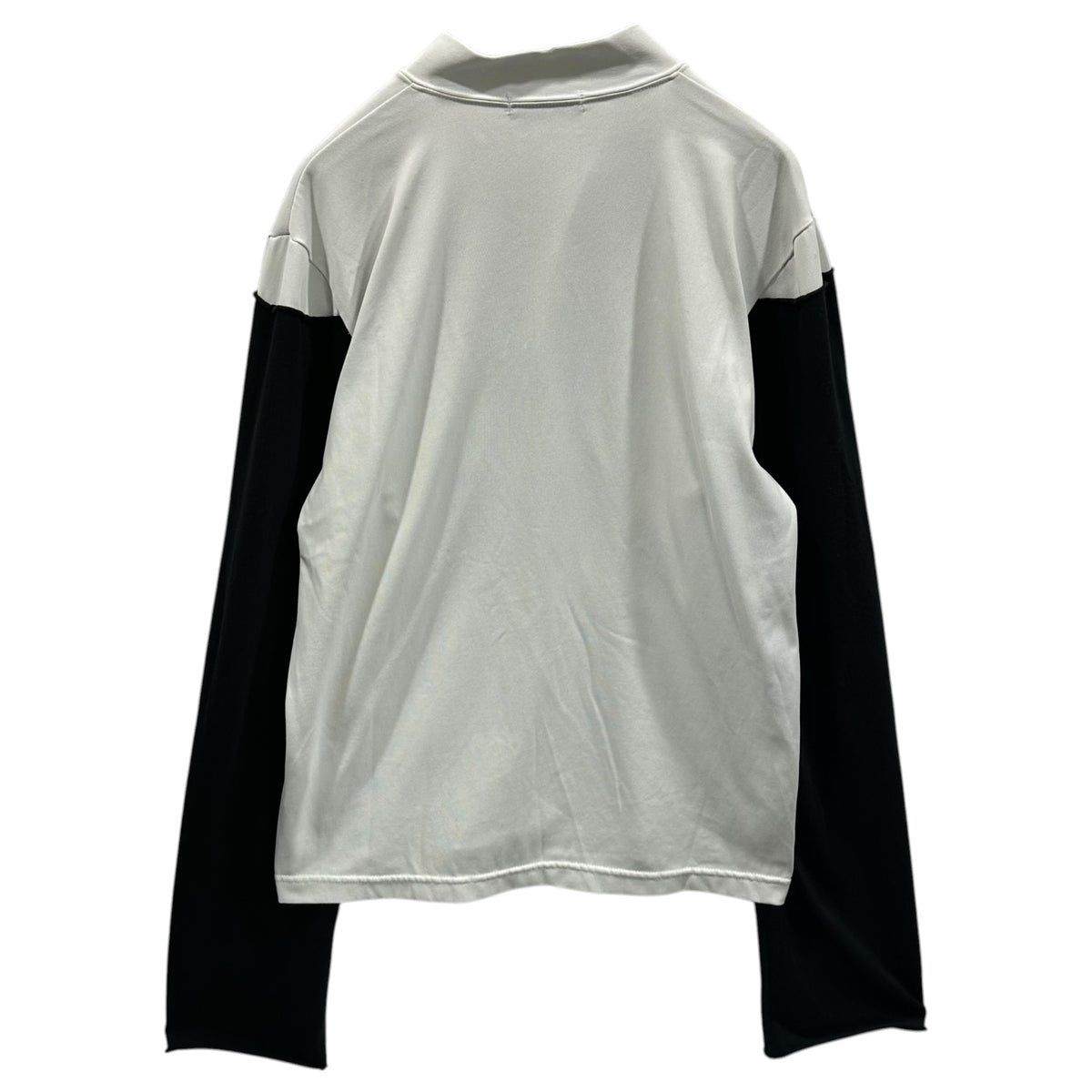 COMME des GARCONS(コムデギャルソン) 2011SS Layered Polyester Cardigan with Sleeves 袖 レイヤード ポリ カーディガン GG-T007 XS ライトグレー×ブラック AD2010