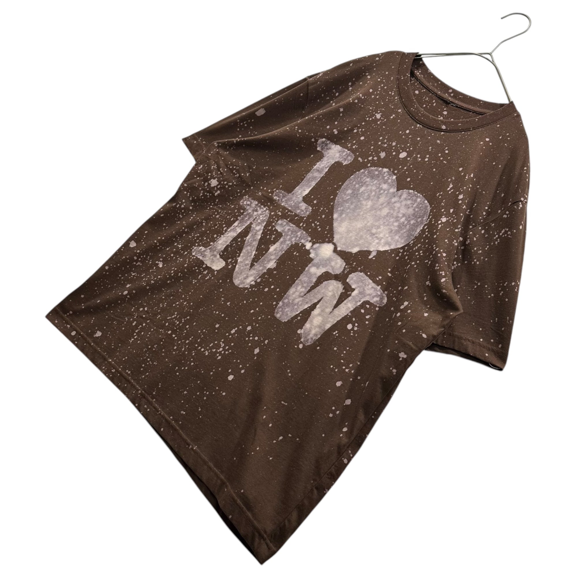 NEW WORLD DREAM(ニューワールドドリーム) I ♡ NW TEE アイラブ ニューワールド Tシャツ ブラウン