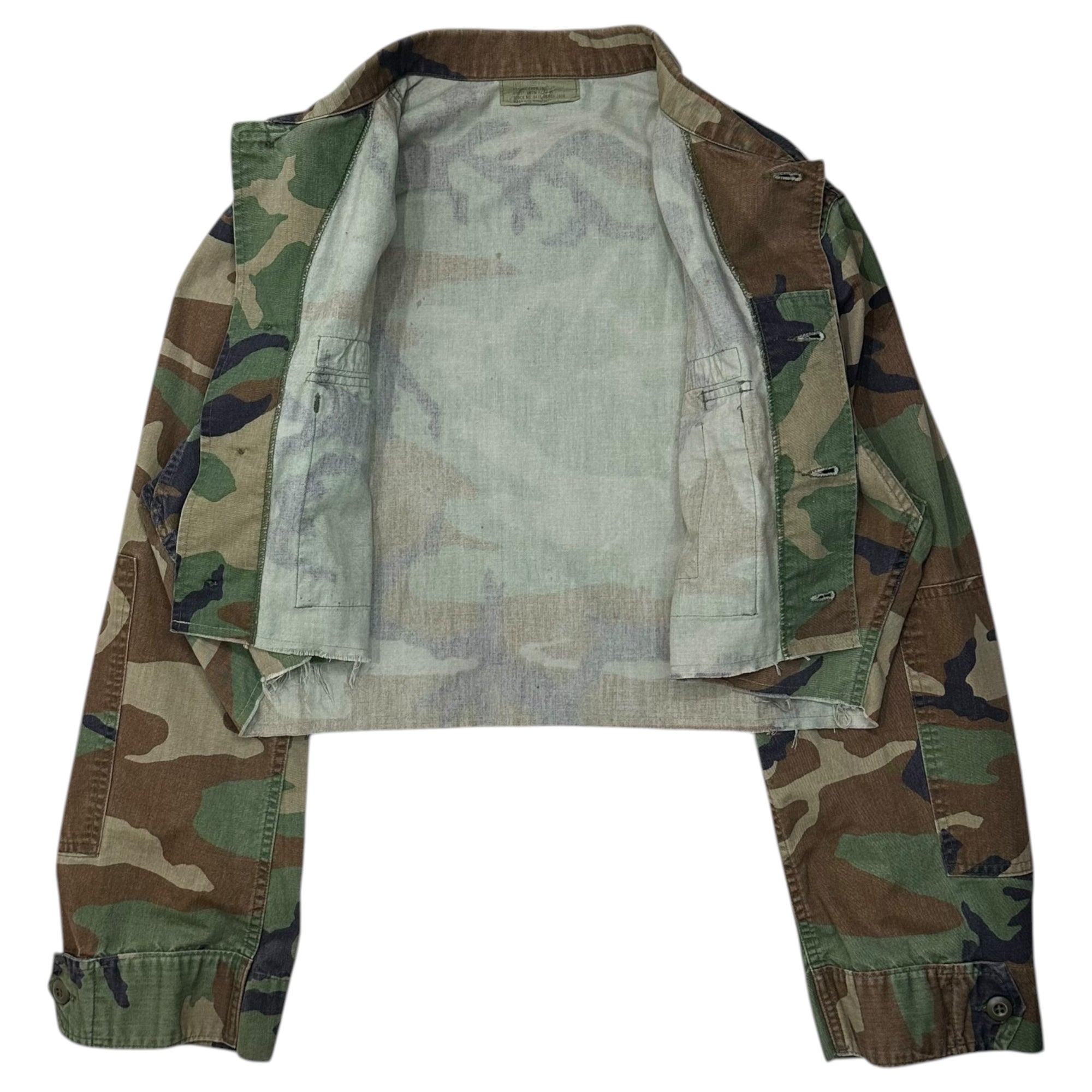 VINTAGE REMAKE(ヴィンテージリメイク) Short-Length Remake BDU Shirt ショートレングス リメイク シャツ アメリカ軍 8415-01-084-1650 LARGE LONG カーキ