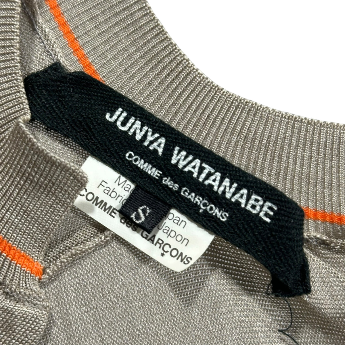 JUNYA WATANABE COMME des GARCONS(ジュンヤワタナベコムデギャルソン) 2008SS Argyle-Paneled Cardigan アーガイル 切替 カーディガン JA-N020 S ベージュ×グリーン×オレンジ AD2007 00s アーカイブ