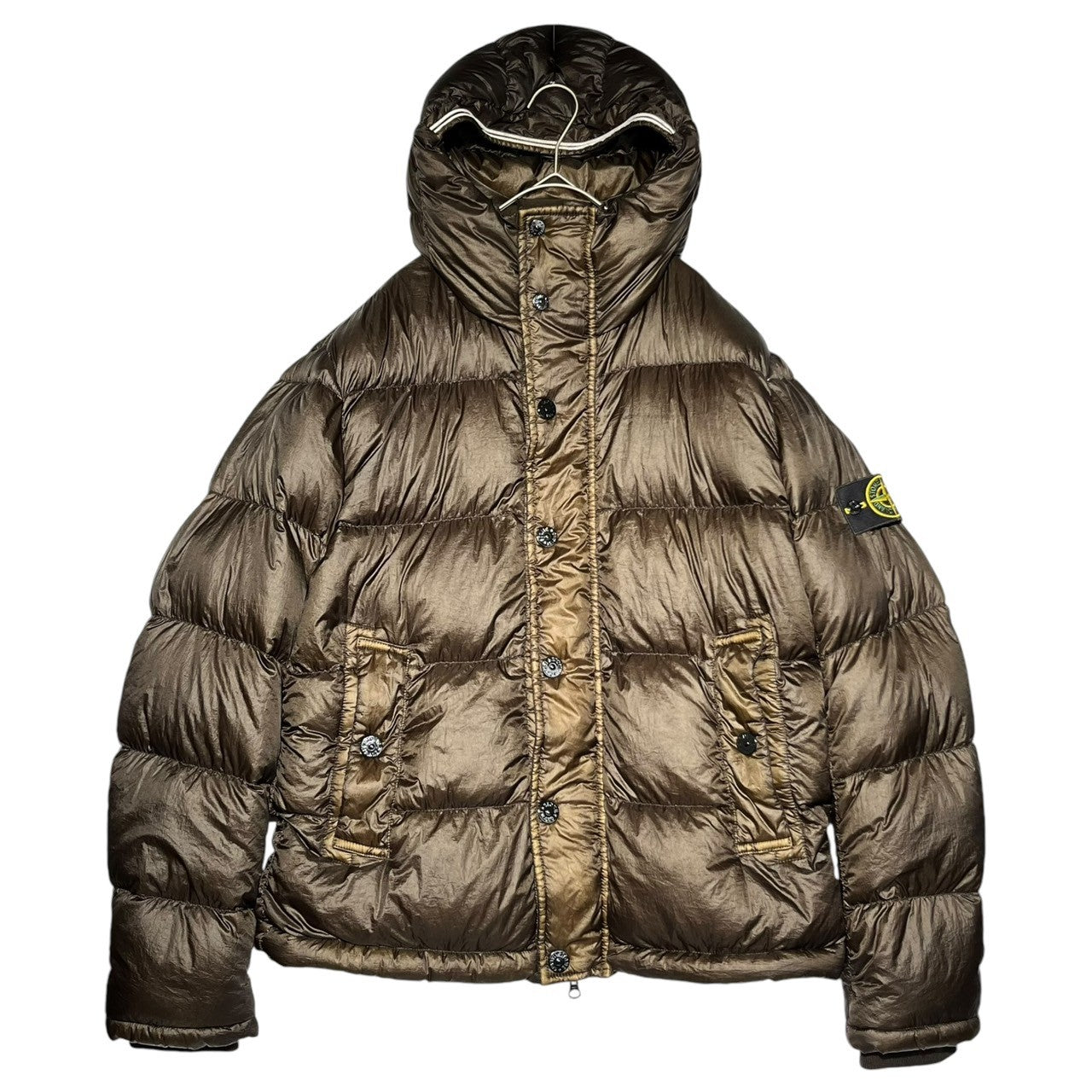 STONE ISLAND(ストーンアイランド) 14AW Garment Dyed Hooded Down Jacket ガーメントダイ フーディー ダウン ジャケット 611545424 L ブラウン