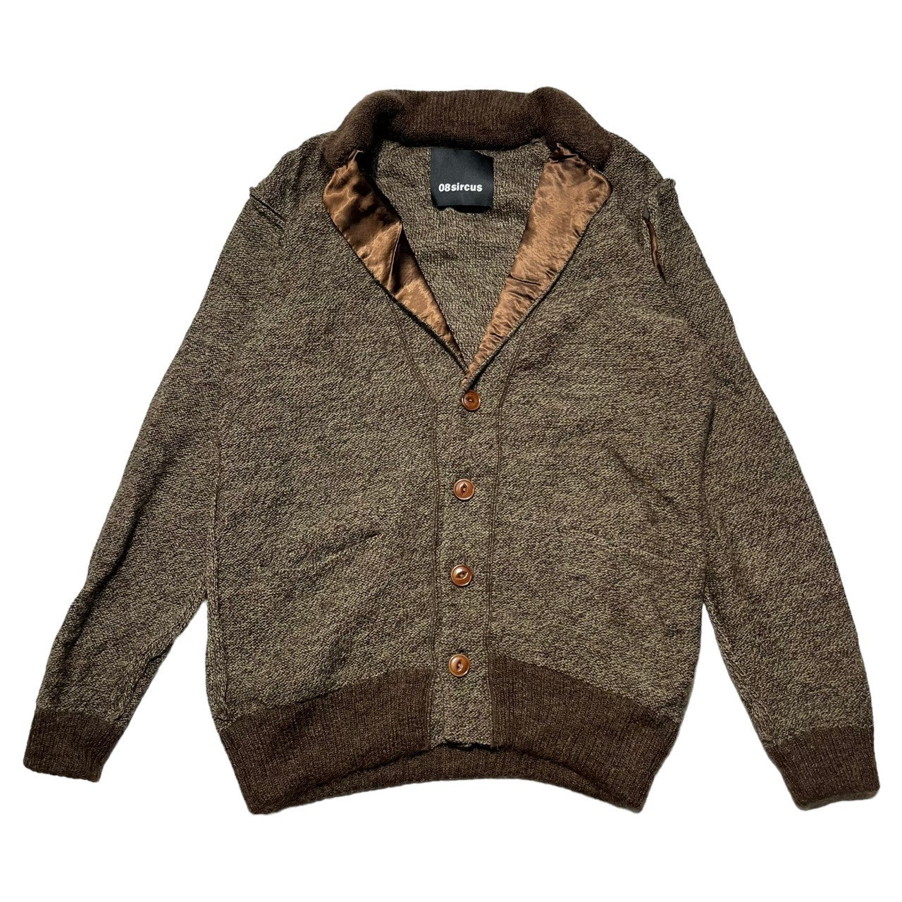 08sircus(08サーカス) 4-button knit jacket 4ボタン ニット ジャケット 10AM-KN07 SIZE 1/46 ブラウン