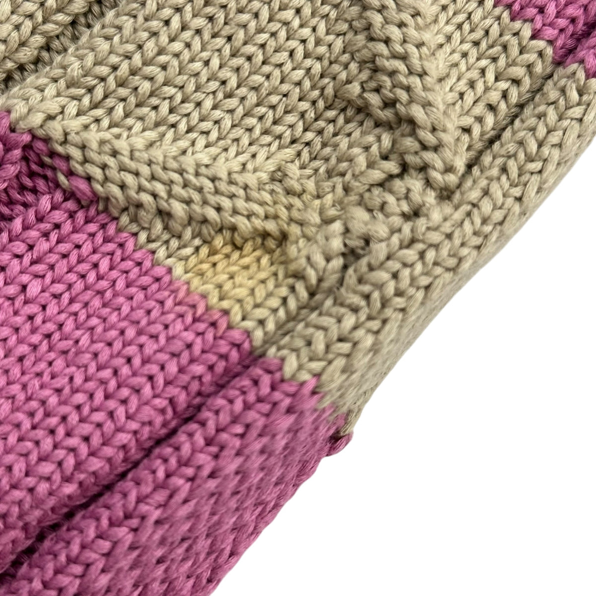 Kiko Kostadinov(キココスタディノフ) 2024SS Merli Scarf コットン ボーダー マフラー KKSS24KN08-95 ピンク×ベージュ