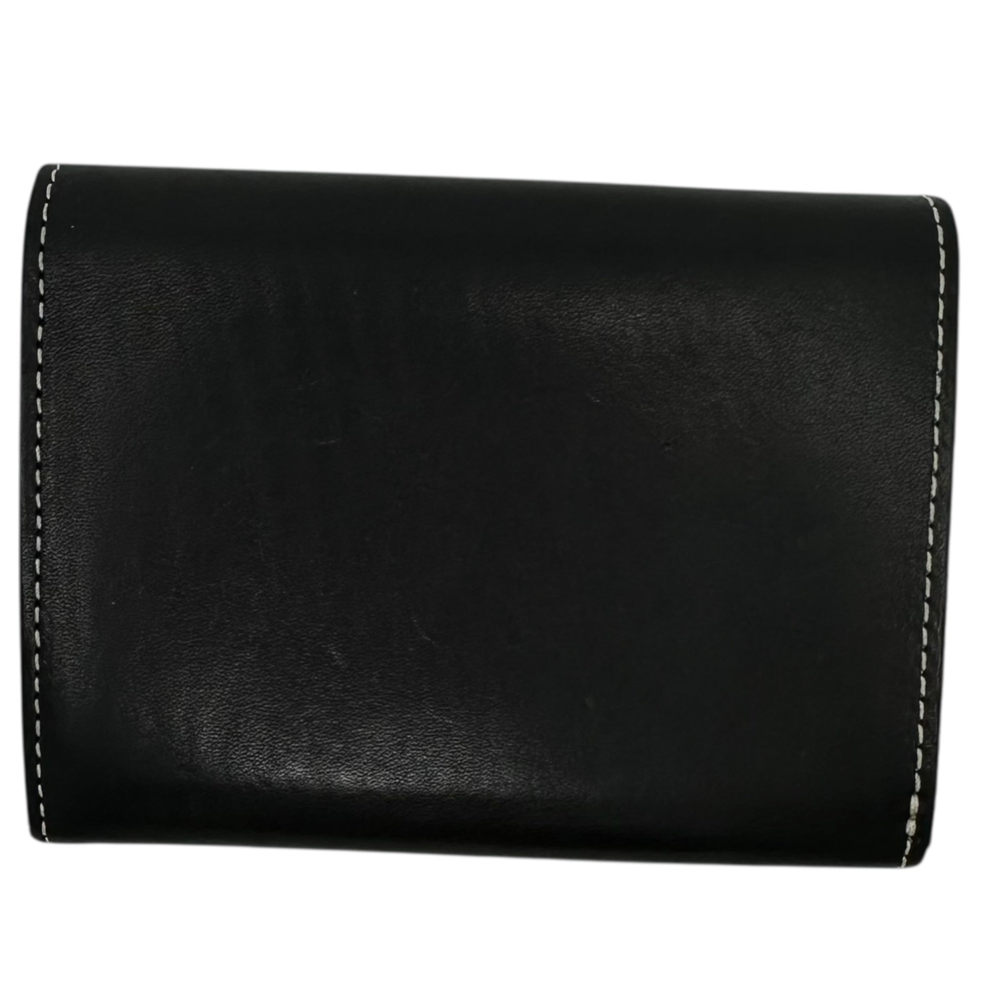 TSUCHIYA KABAN(土屋鞄製造所) White Stitch Bifold Leather Wallet ホワイト ステッチ 2つ折り レザー ウォレット 財布 ブラック