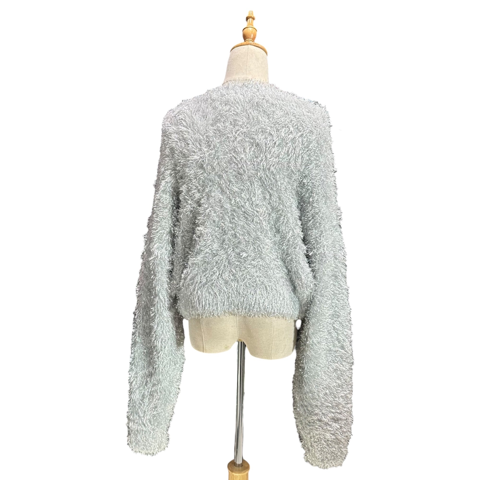 noir kei ninomiya(ノワールケイニノミヤ) 25AW Ester Lame Knit エステル ラメ ニット 3P-N001 S シルバー AD2025 コムデギャルソン