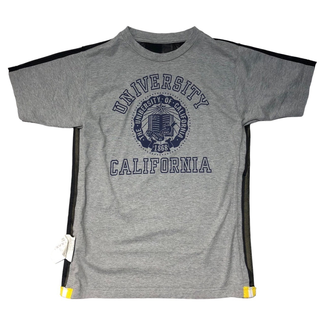 COMME des GARCONS SHIRT(コムデギャルソンシャツ) reversible mesh college T-shirt リバーシブル メッシュ カレッジ ロゴ Tシャツ W12802 M グレー×ブラック×イエロー
