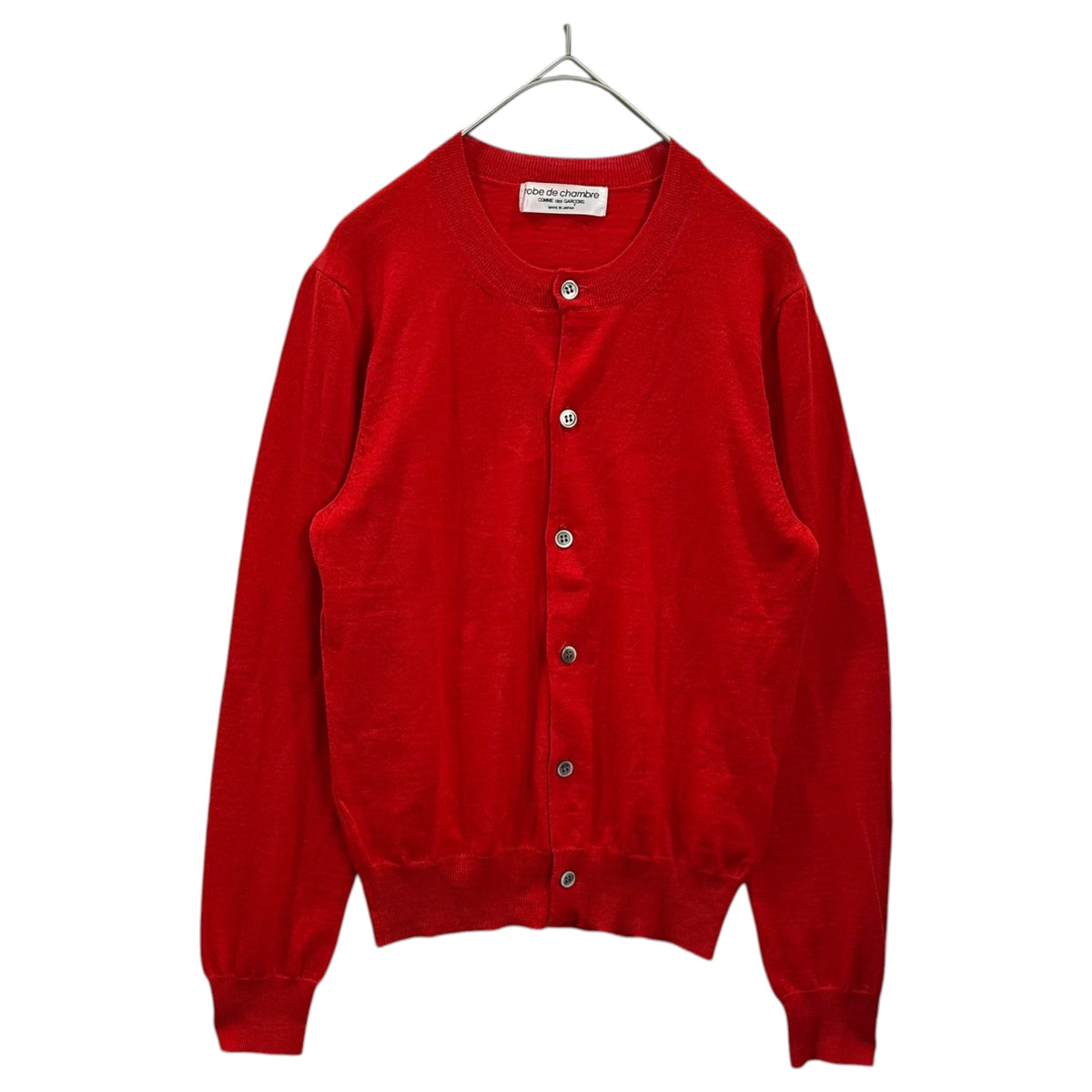 robe de chambre COMME des GARCONS(ローブドシャンブルコムデギャルソン) 2002SS Wool Basic Cardigan ウール ベーシック カーディガン RE-N003 FREE レッド AD2001