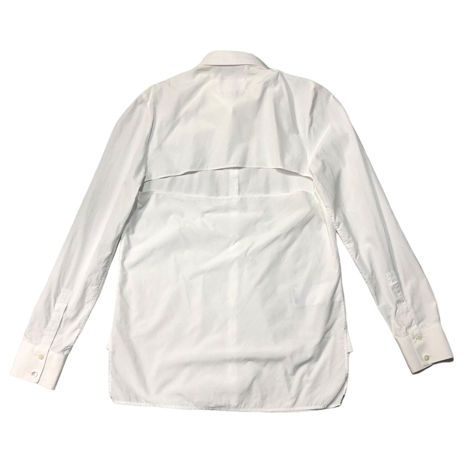 MAISON MARGIELA(メゾンマルジェラ) 18SS Back hole, side cut, long sleeve shirt 背面・袖カット 長袖 シャツ S51DL0247 S44720 40(L程度) ホワイト