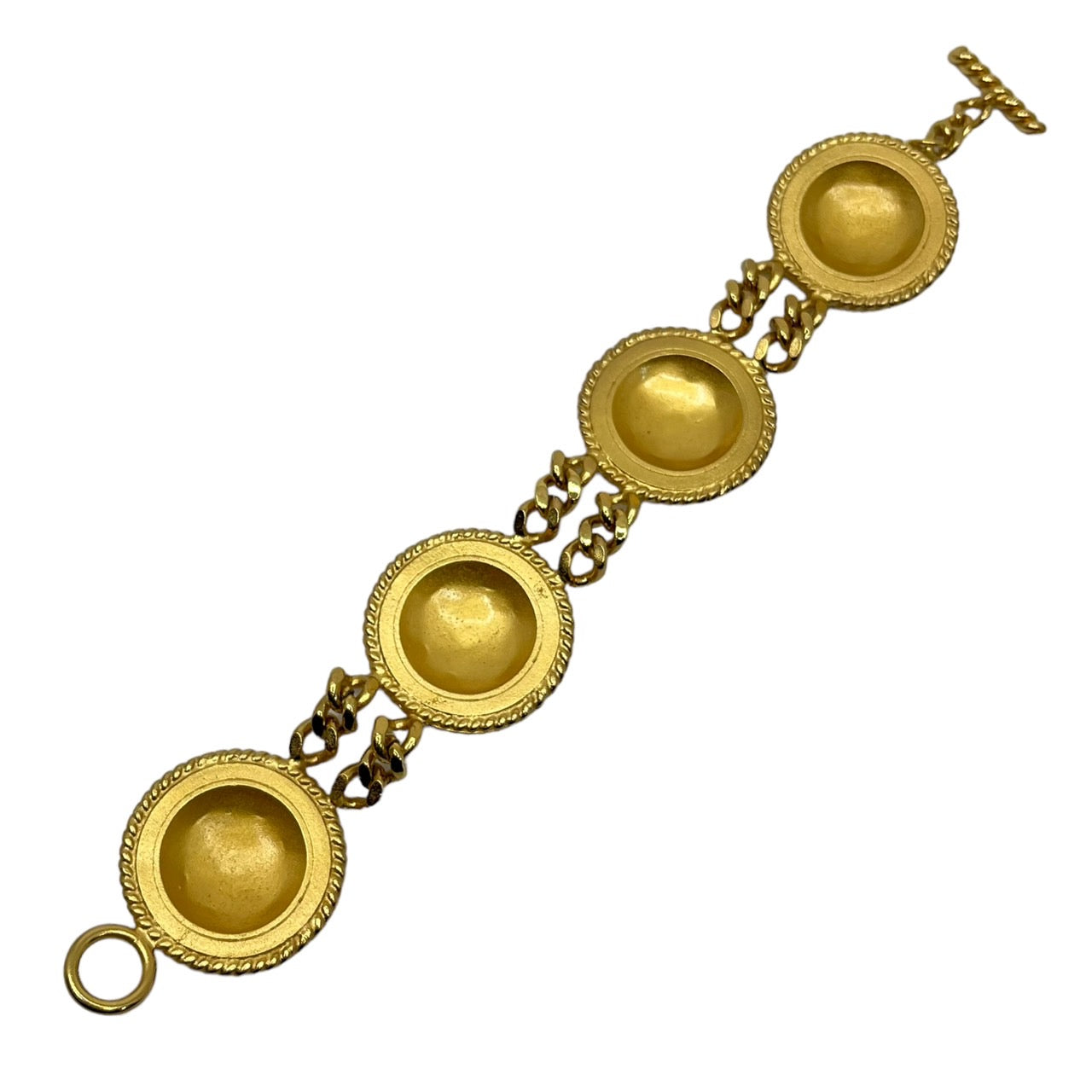 LOEWE(ロエベ) vintage anagram bracelet/ヴィンテージアナグラムロゴチェーンブレスレット/大ぶり/Tバー ゴー