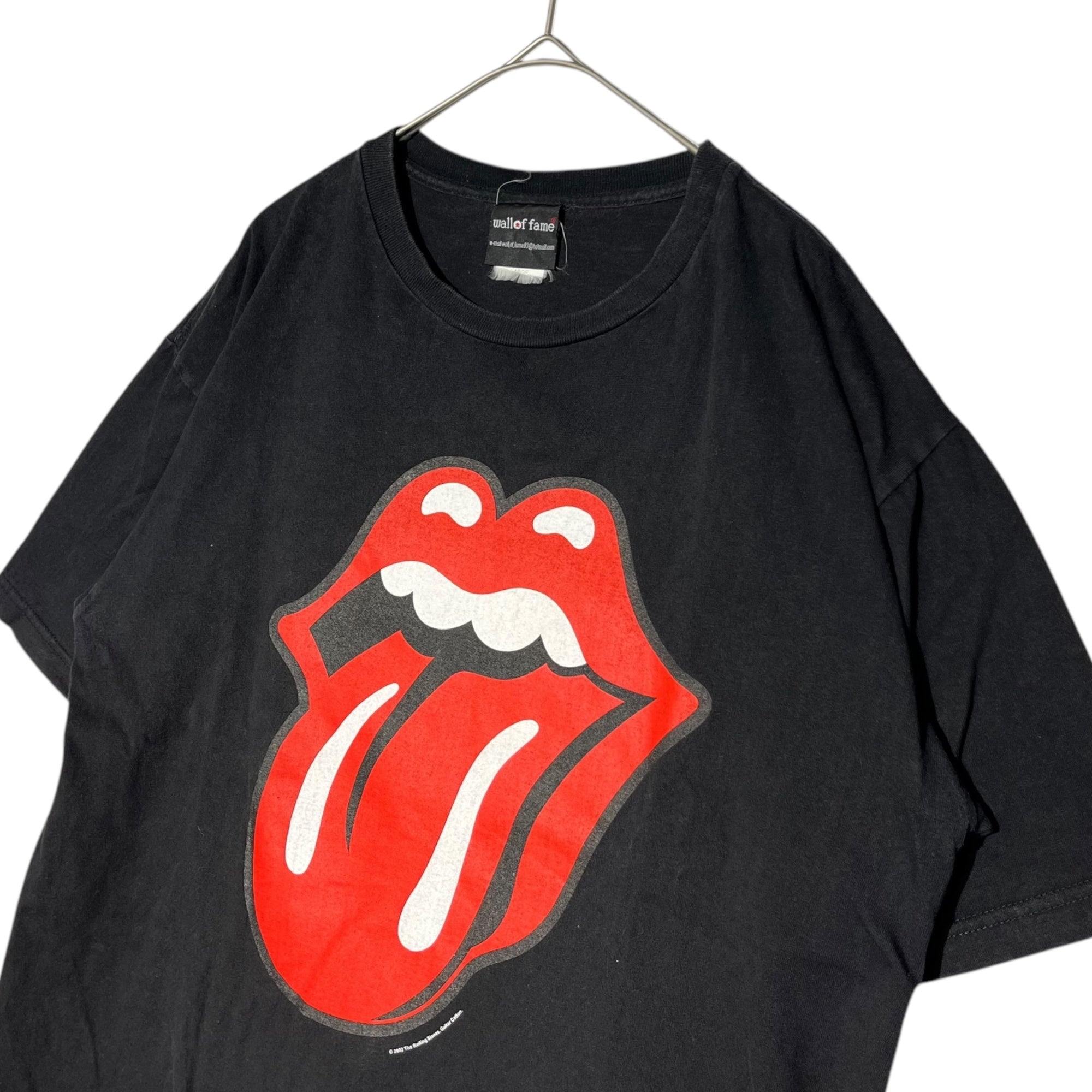 VINTAGE(ヴィンテージ) 02's The Rolling Stones BAND T-SHIRT ローリングストーンズ バンド Ｔシャツ Ｌ ブラック ©︎2002 wall of fame