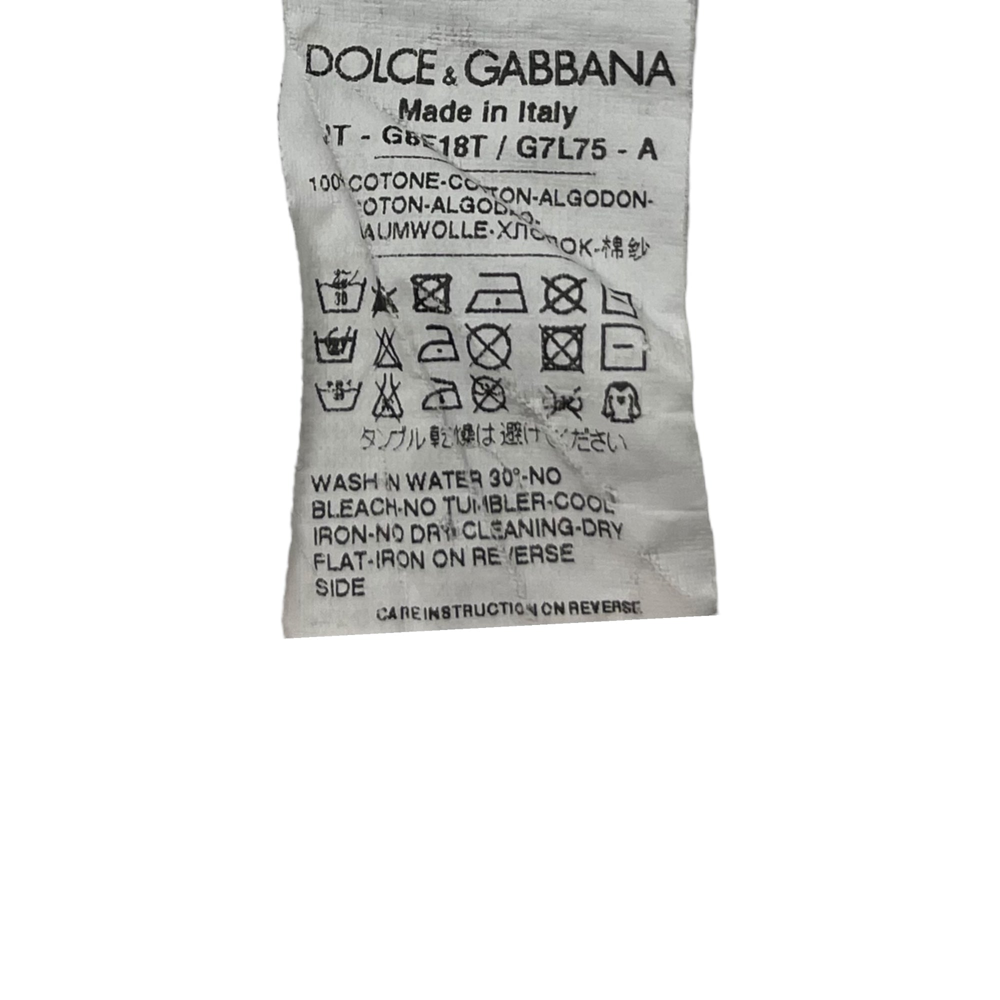 DOLCE&GABBANA(ドルチェ&ガッバーナドルガバ) news paper t-shirt ニュースペーパー Tシャツ G8E18T/G7L75 ホワイト