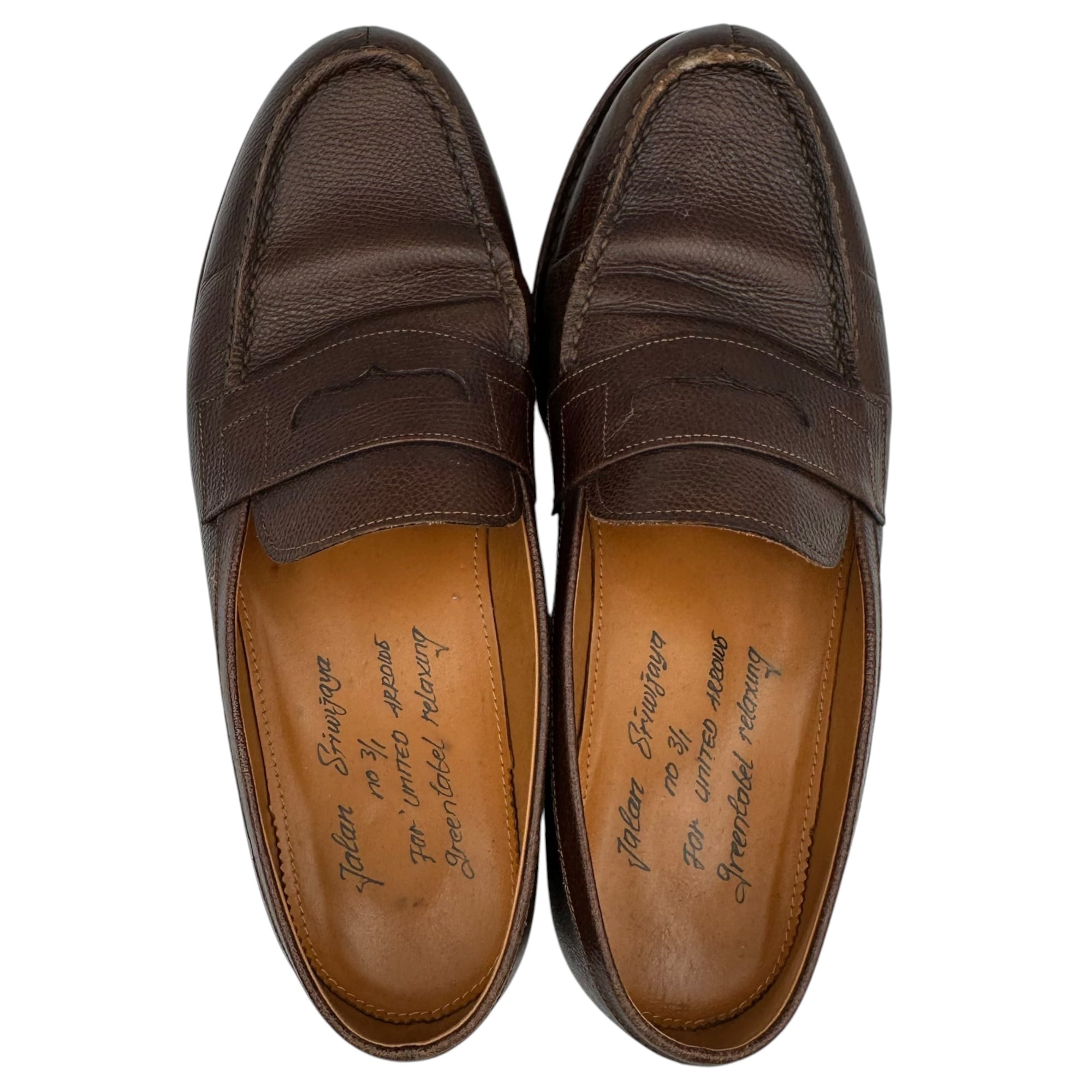 Jalan Sriwijaya(ジャランスリワヤ) Coin loafer - Grain Leatherコインローファー グレイン レザー 98589 41(26.5cm) ブラウン 革靴