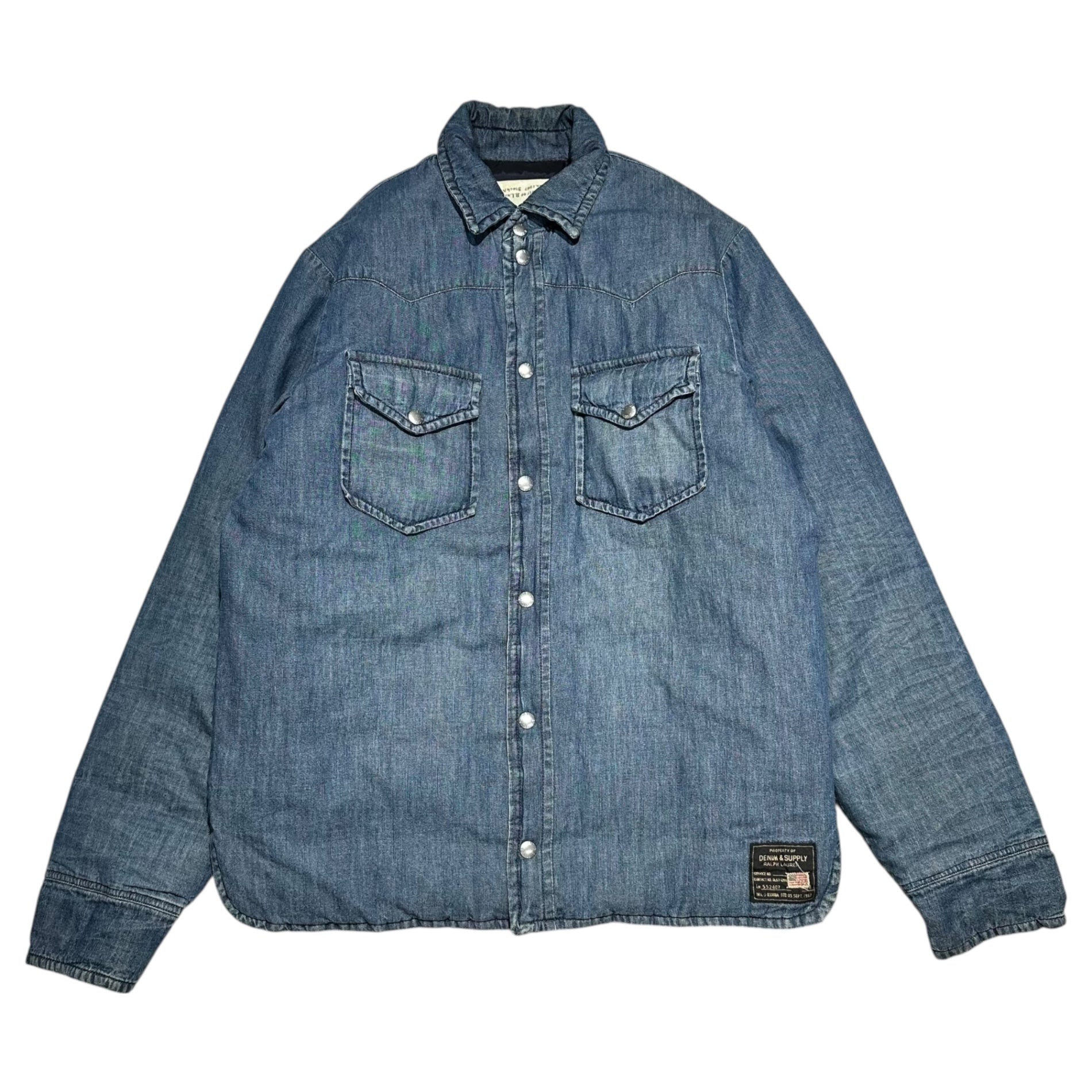 DENIM & SUPPLY RALPH LAUREN(デニム&サプライラルフローレン) Denim Down Shirt Jacket デニム ダウン シャツ ジャケット M インディゴ ウエスタン ヨーク