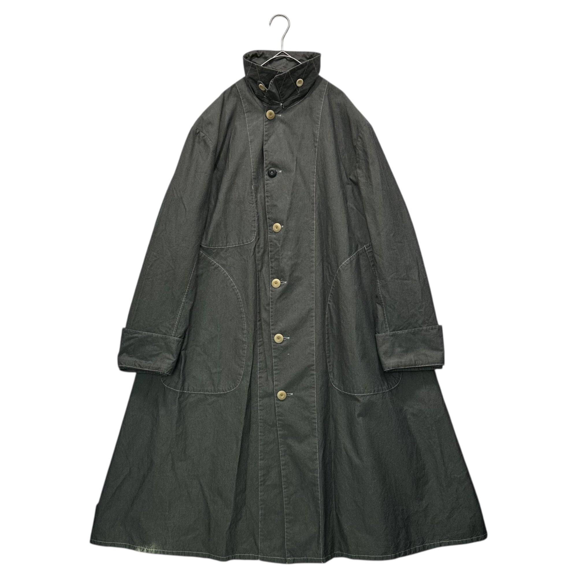 MAISON MARGIELA(メゾンマルジェラ) 25SS Canvas Coat ステンカラー キャンバス ロング コート S50AA0156 42 チャコールグレー