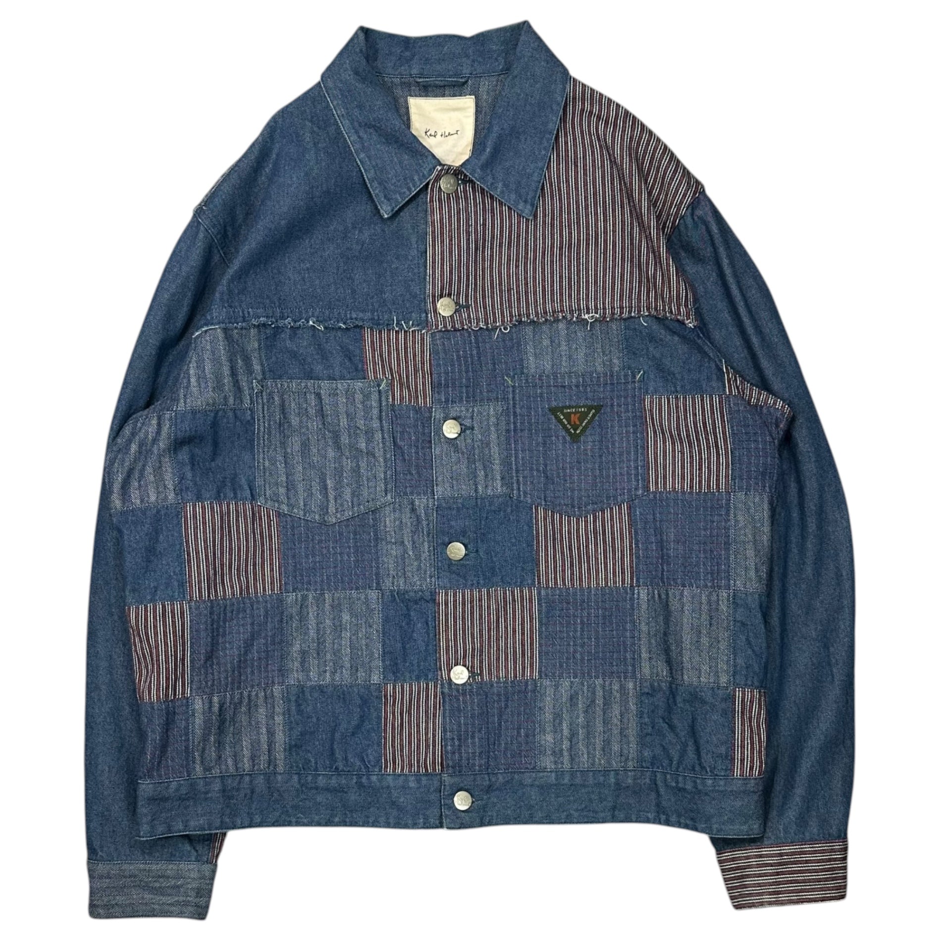 Karl Helmut(カールヘルム) Patchwork Denim Jacket パッチワーク デニム ジャケット P031IFJM03 B FREE インディゴ×レッド PINK HOUSE