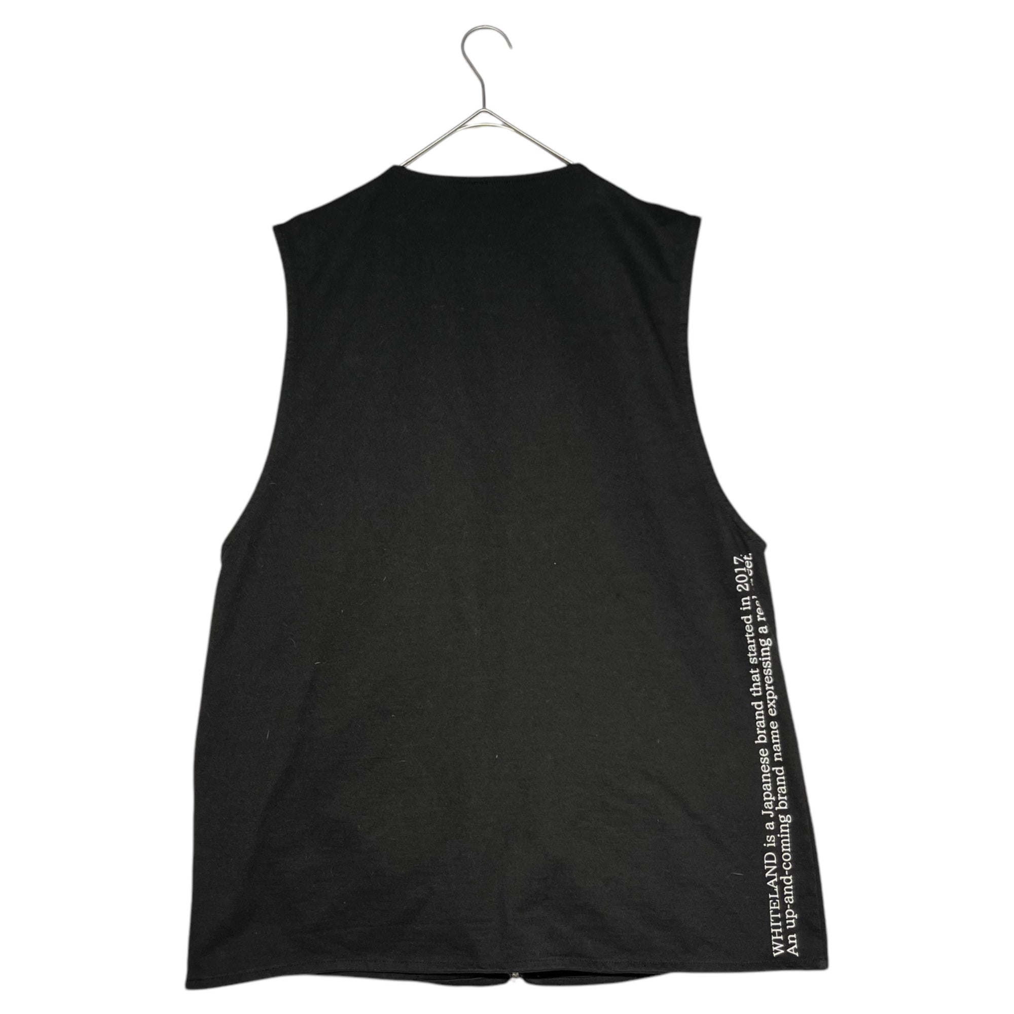 WHITELAND(ホワイトランド) 19SS 2 BIG pocket cotton best 2 ビッグ ポケット コットン ベスト 19S-BSN383-WL FREE ブラック LHP取り扱い