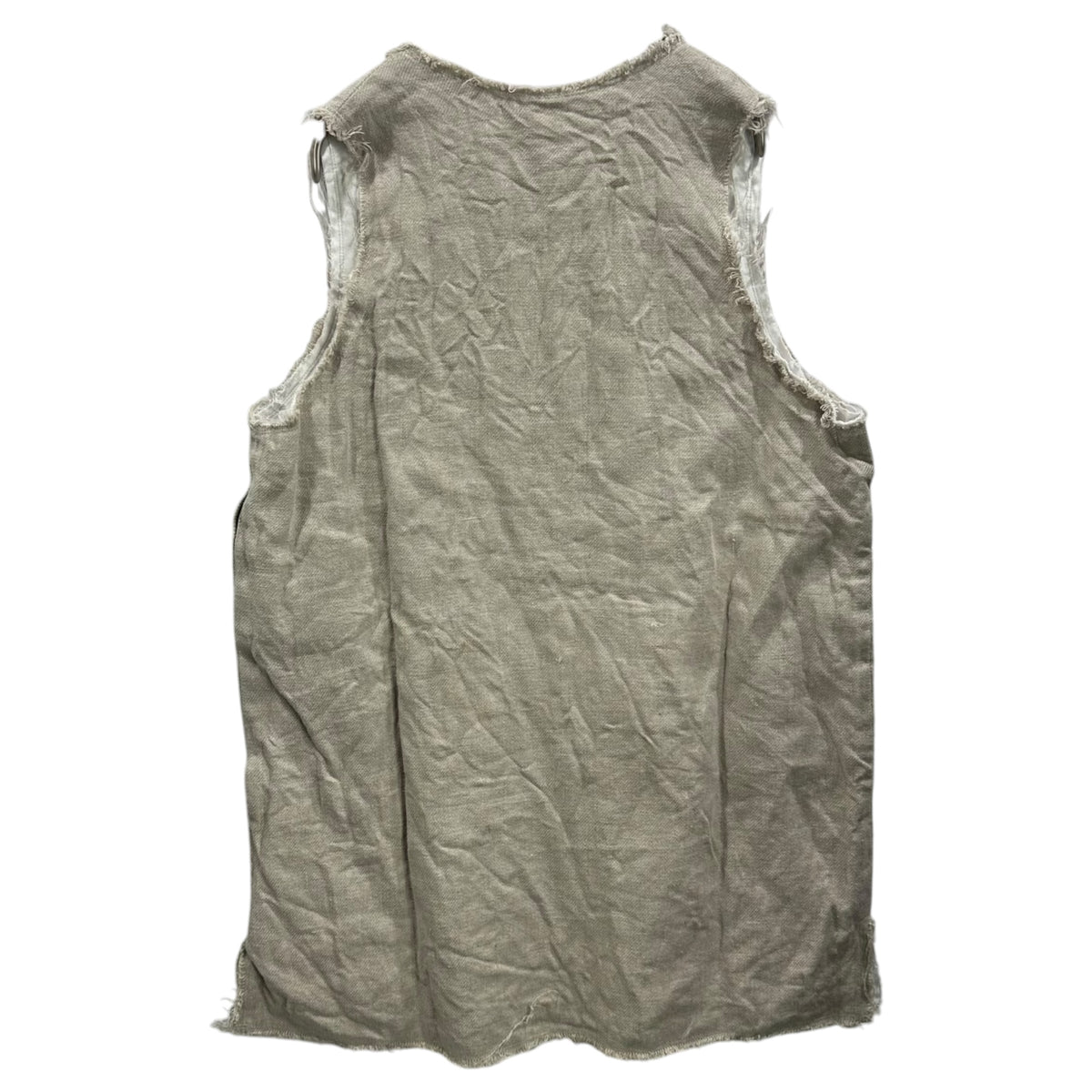 COMME des GARCONS(コムデギャルソン) 2026SS Side-zip linen vest サイドジップ リネン ベスト GQ-B016 S ベージュ AD2025