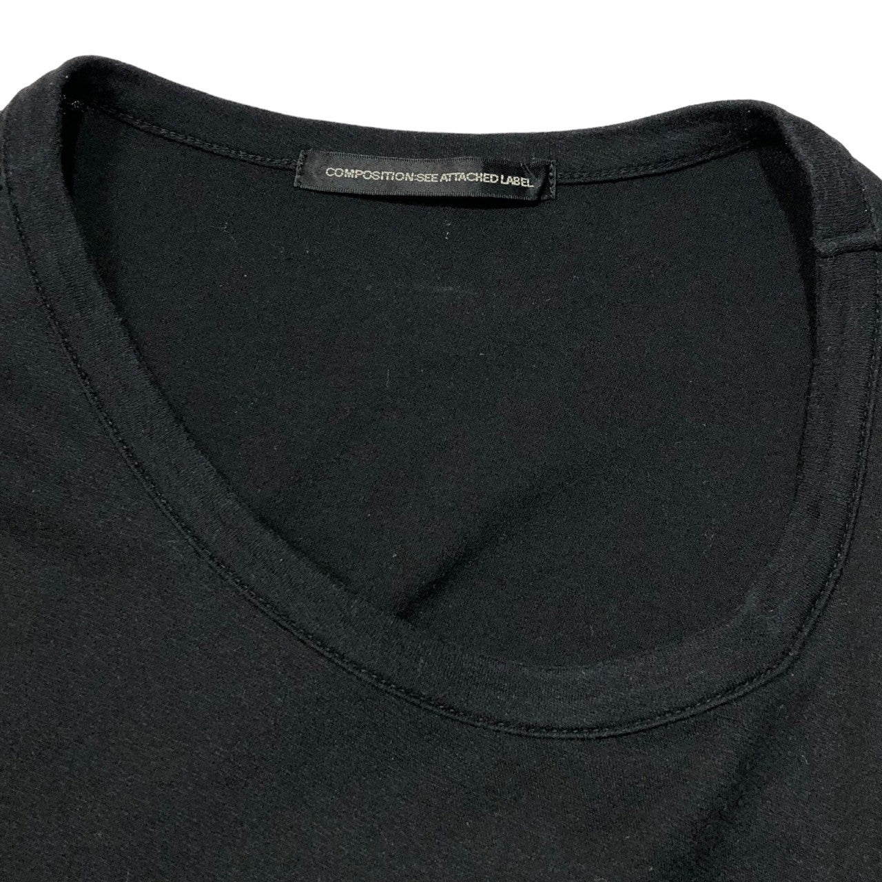 Y's(ワイズ) 11SS  Frill gathered S/S T-shirt フリル ギャザー カットソー 半袖 Tシャツ YO-T32-066 2(Mサイズ程度) ブラック