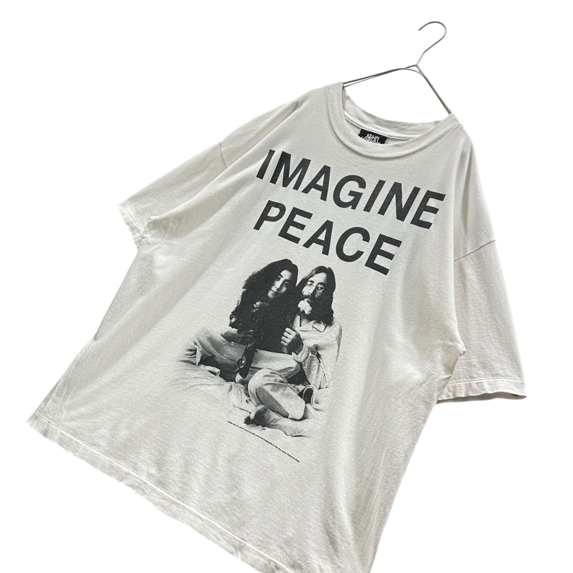 SAINT MICHAEL(セントマイケル) 2026SS JL_SS T-SHIRT/IMAGINE PEACE オノヨーコ ジョンレノン Tシャツ SM-MK8-0000-C27 XL ホワイト